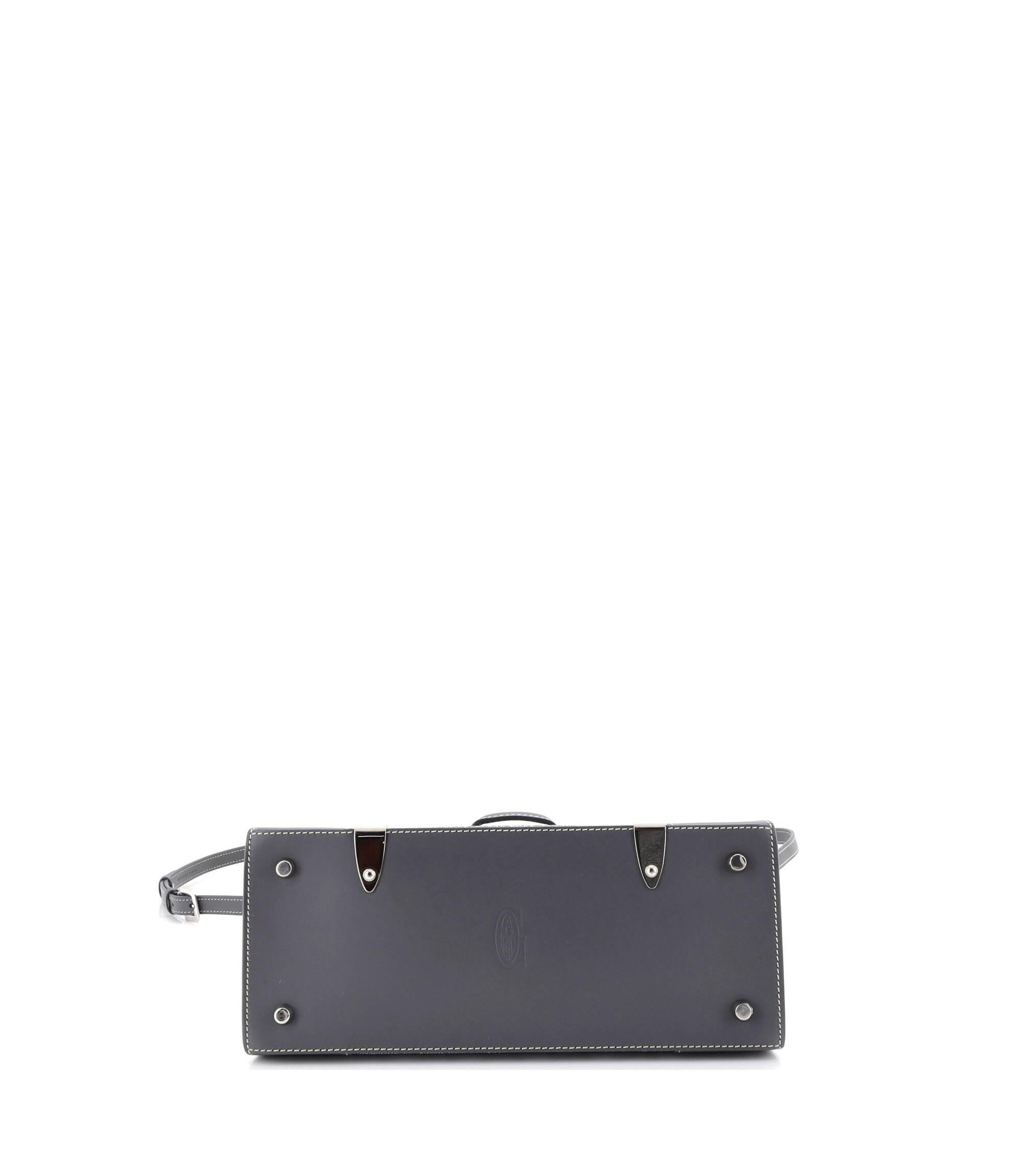 PM Saigon Top Handle Bag Coated Canvas with Leather — Image 5
