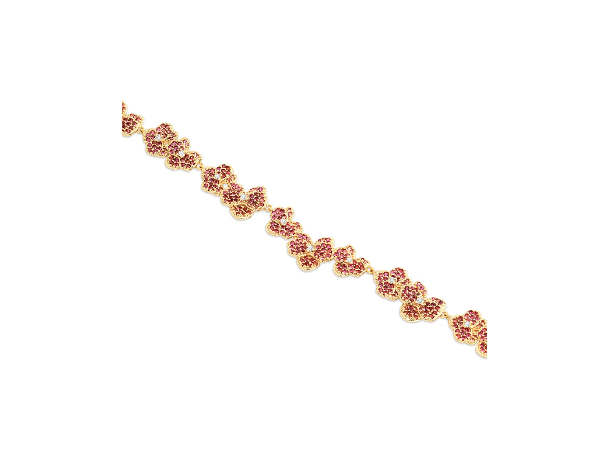 Pavé Orchid Necklace, 15.5"-16.5" — Image 3