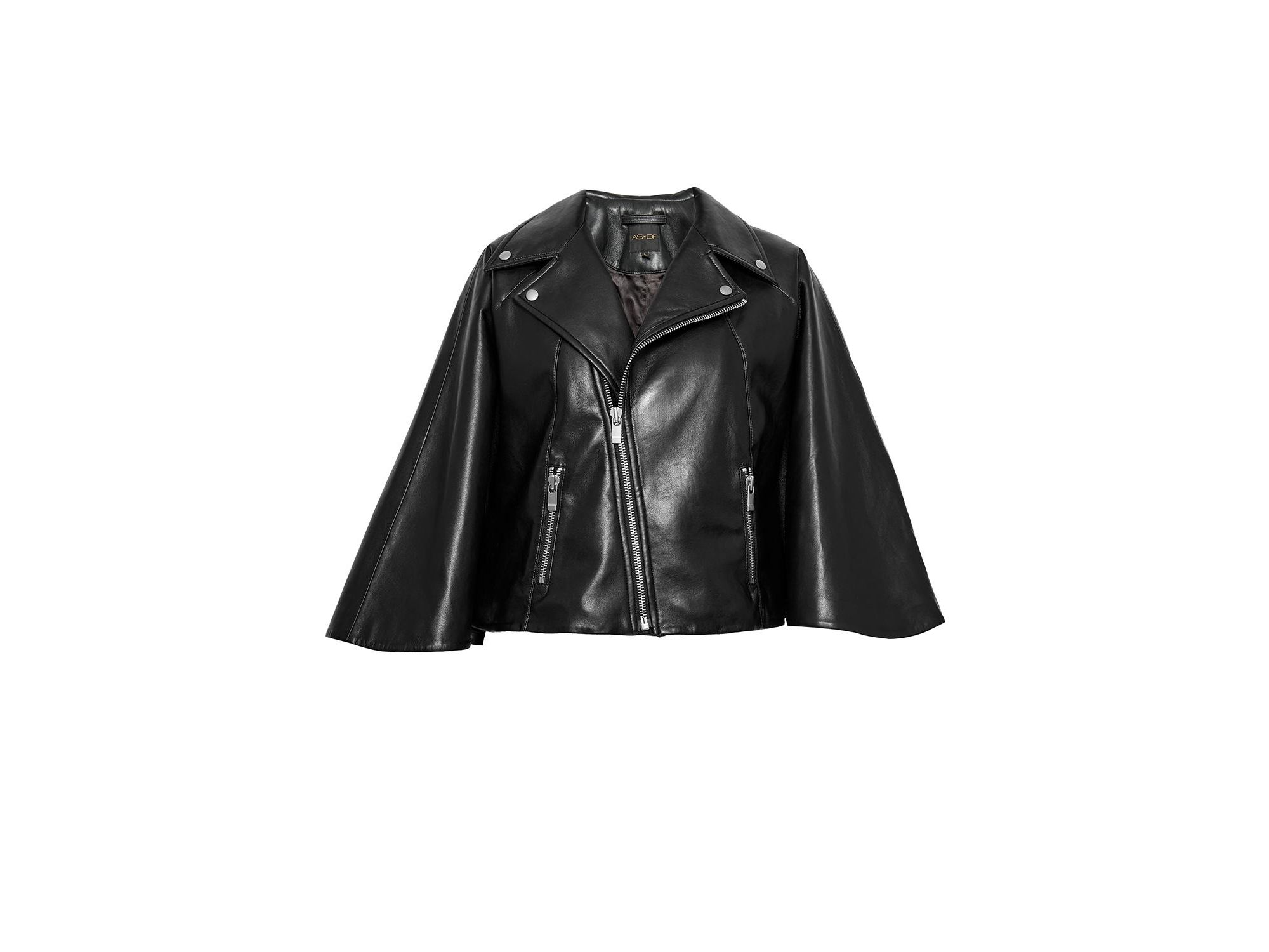 Faith Recycled Leather Moto Cape — Image 5
