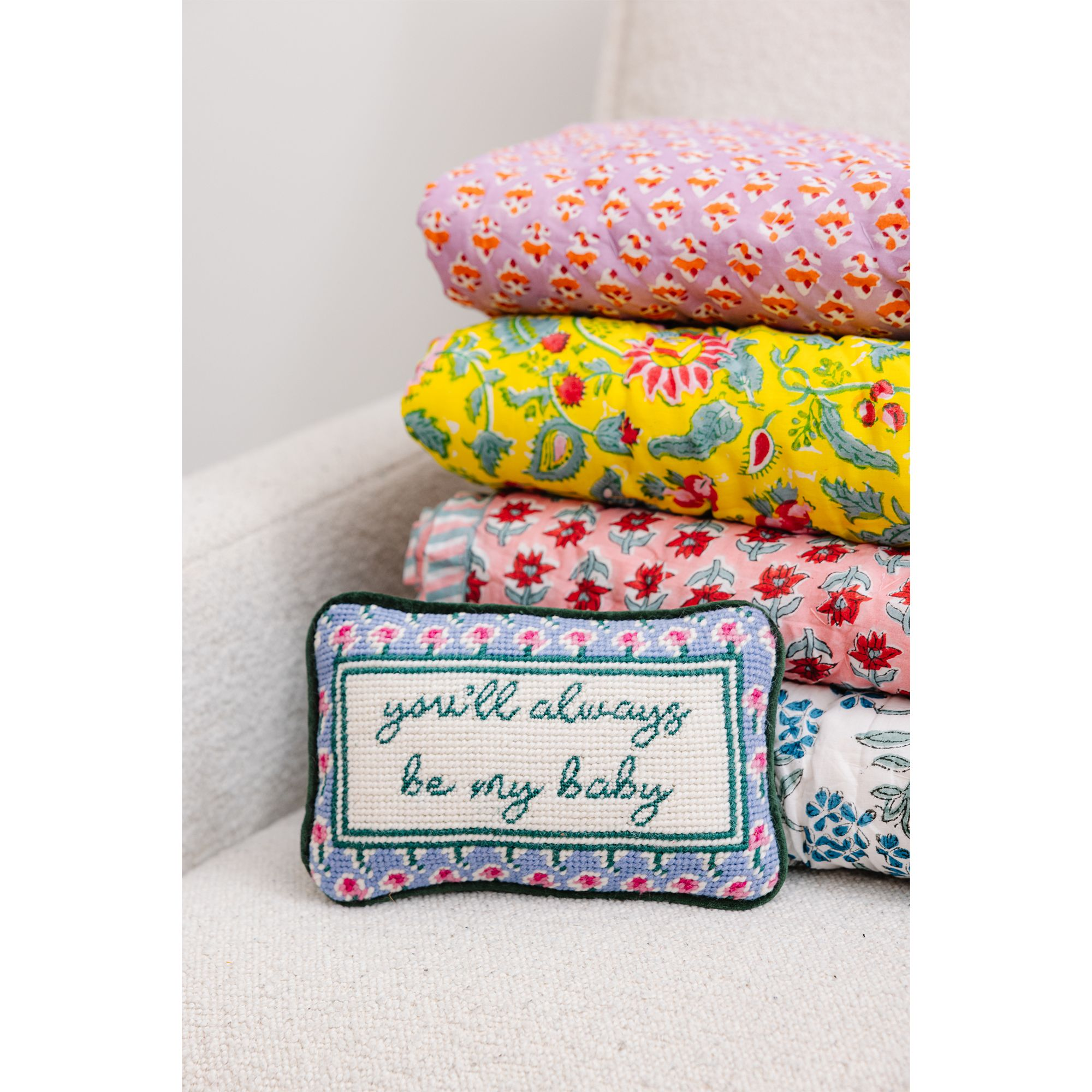 Be My Baby Mini Needlepoint Decorative Pillow — Image 3
