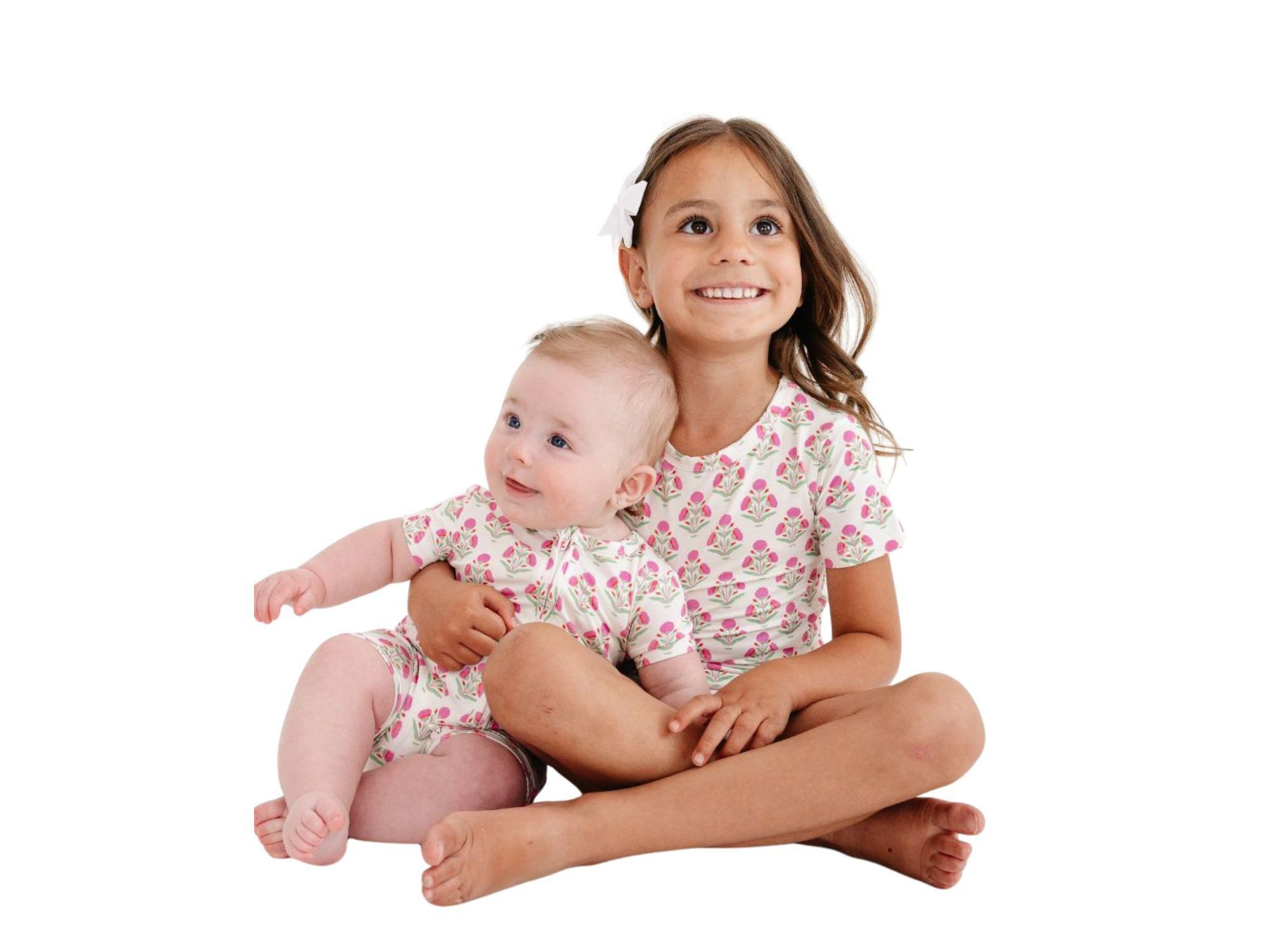 Girls' Pink Posy Pajama Set - Baby, Little Kid — Image 6