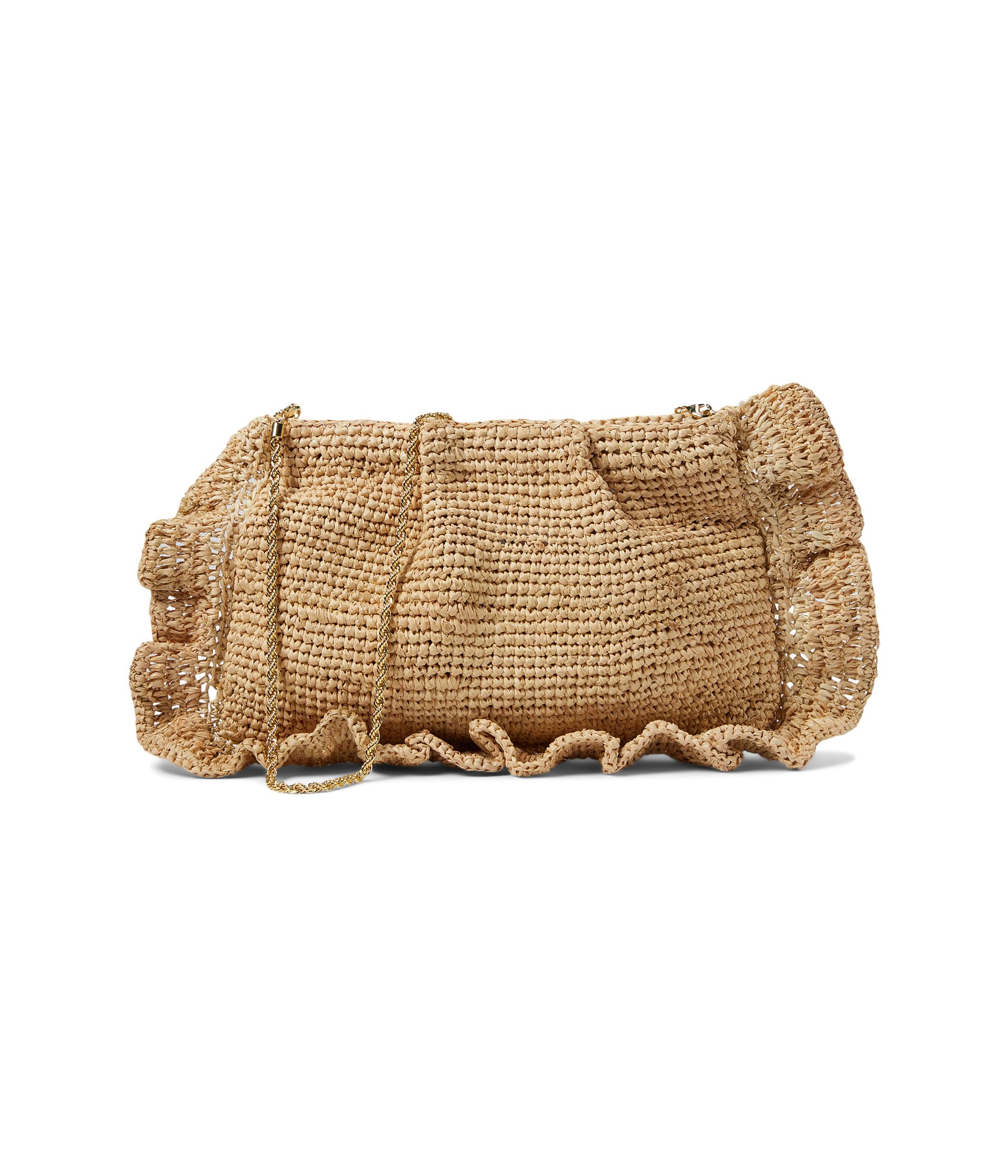 Mavis Ruffle Trim Flat Clutch