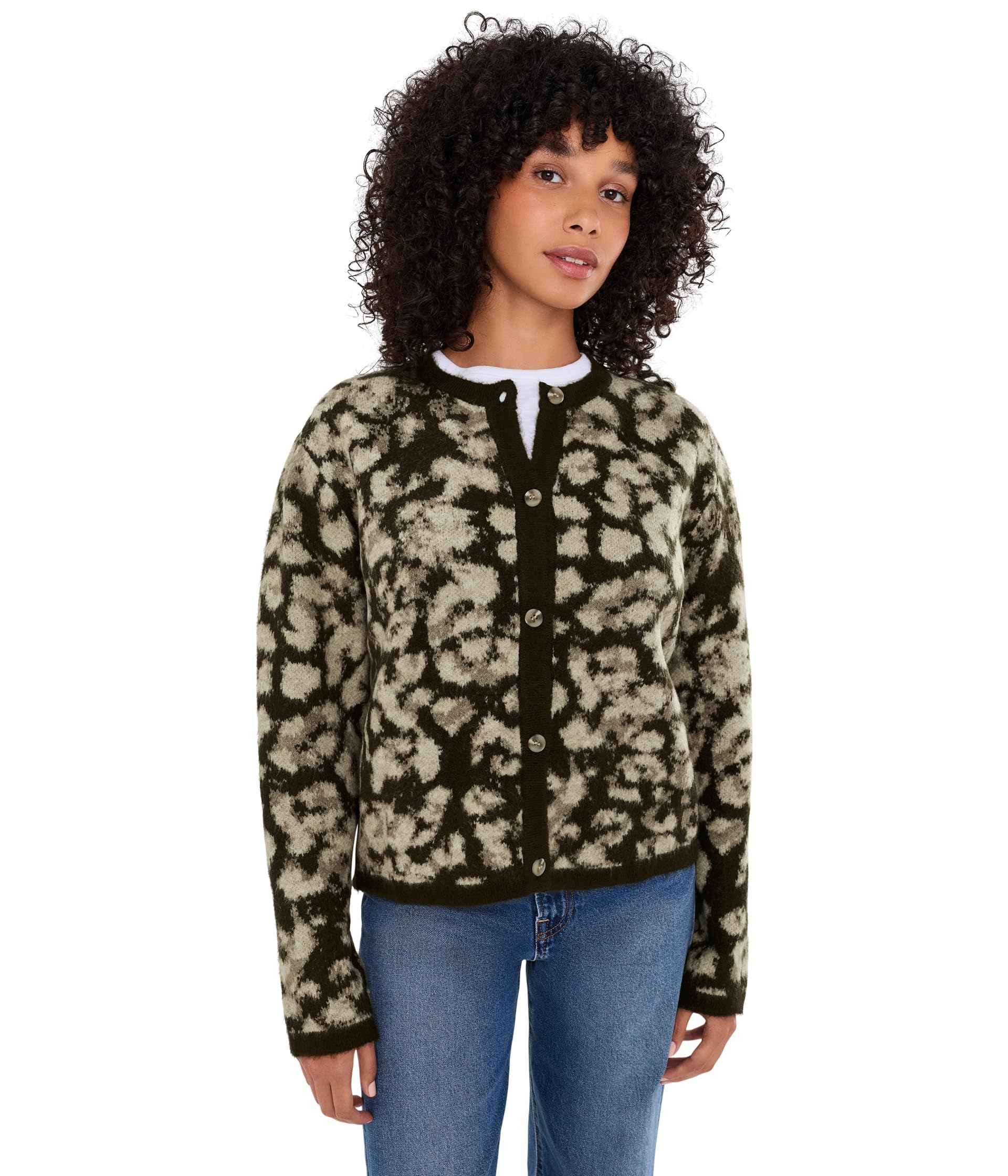 Sadie Animal Print Cardigan