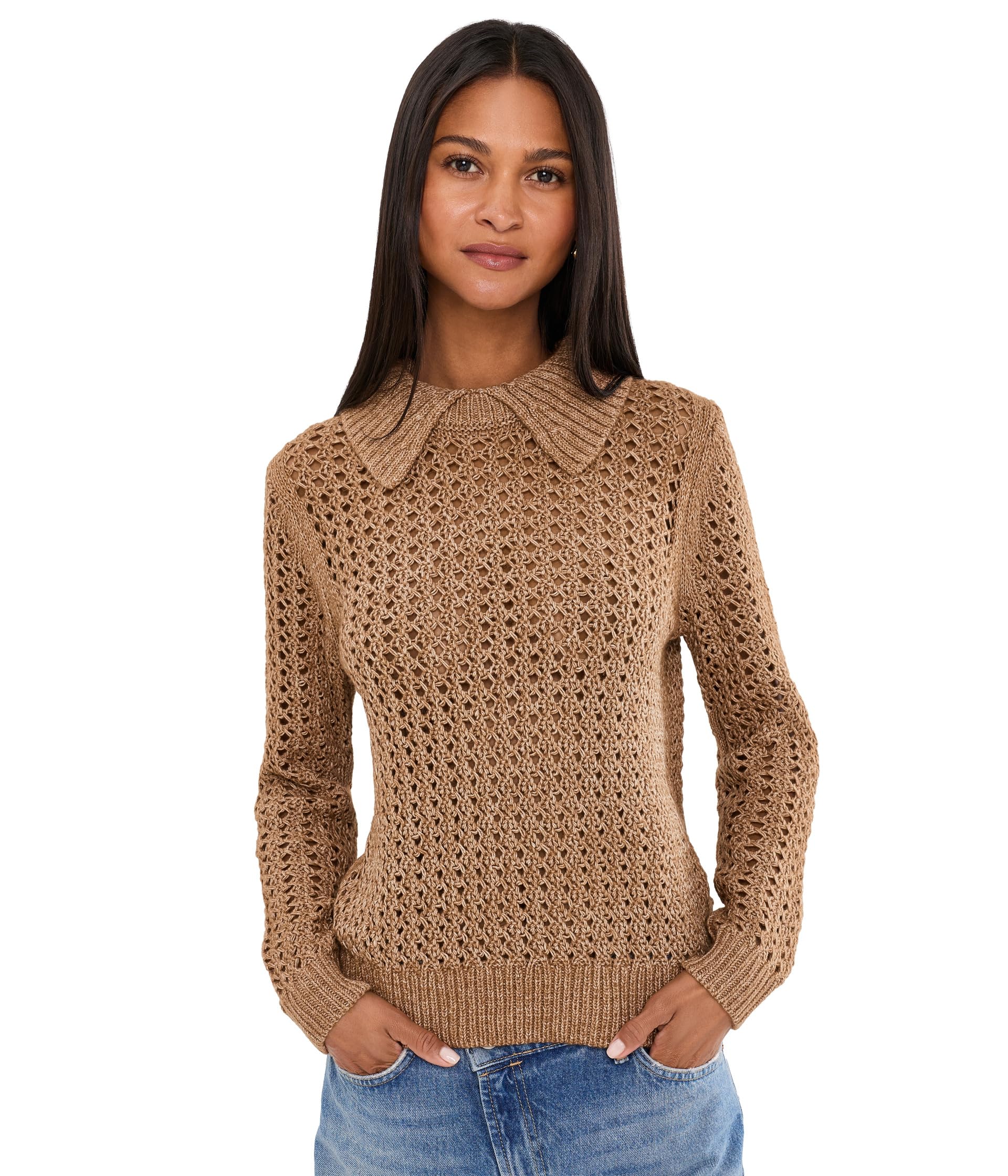 Textured Polo Sweater