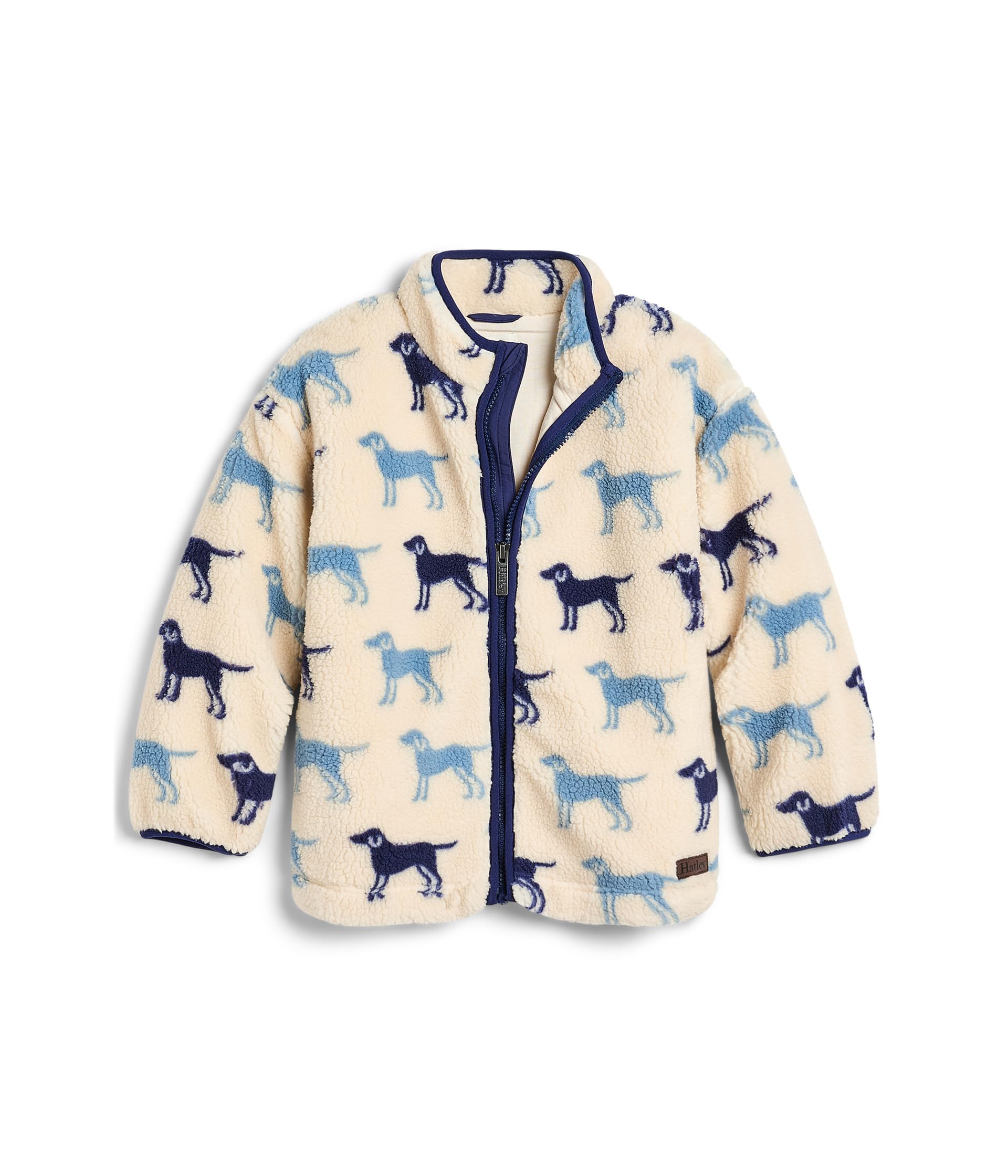 Lab Silhouette Mock Neck Faux Sherpa Jacket (Toddler/Little Kid)