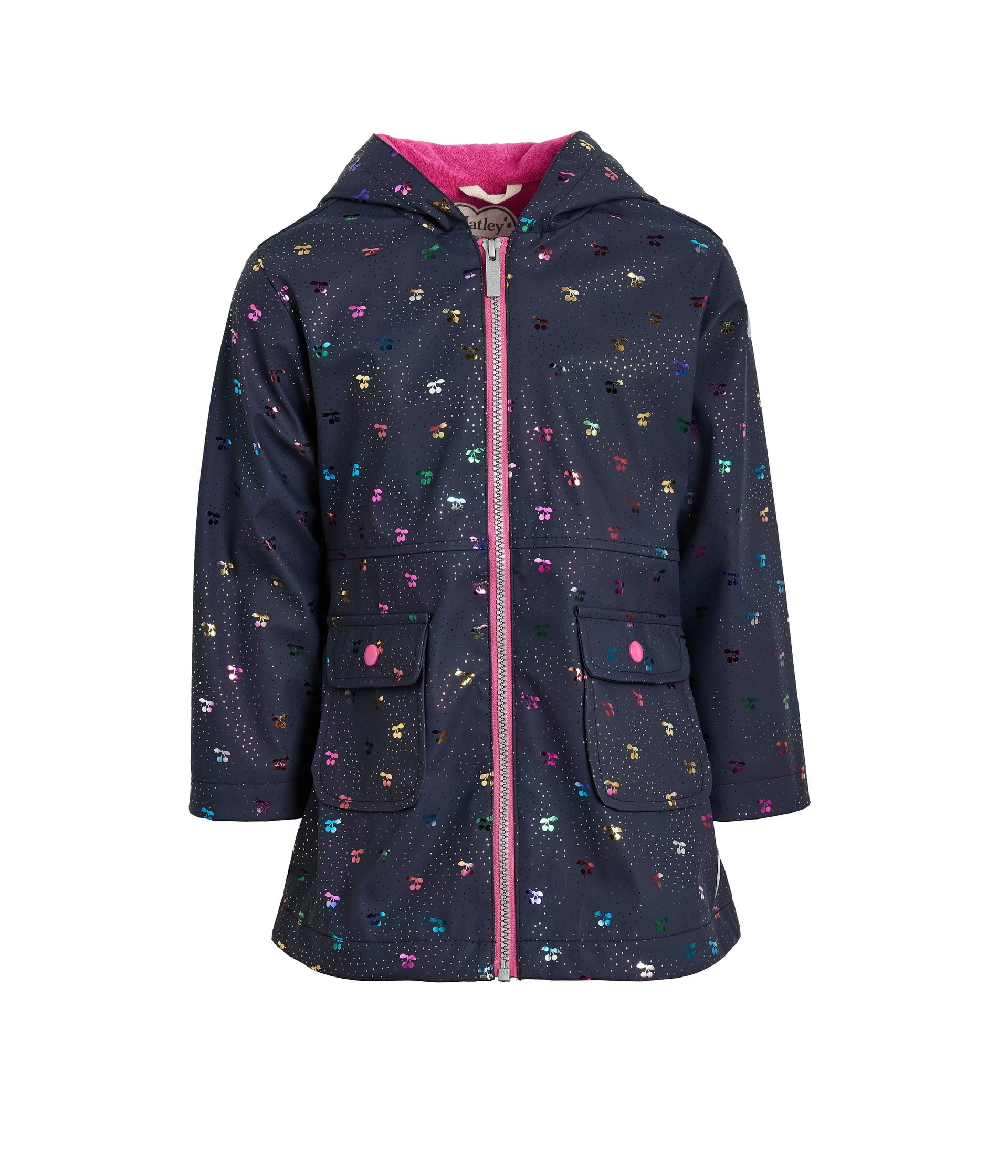 Rainbow Foil Cherry Rain Coat (Toddler/Little Kid/Big Kid)