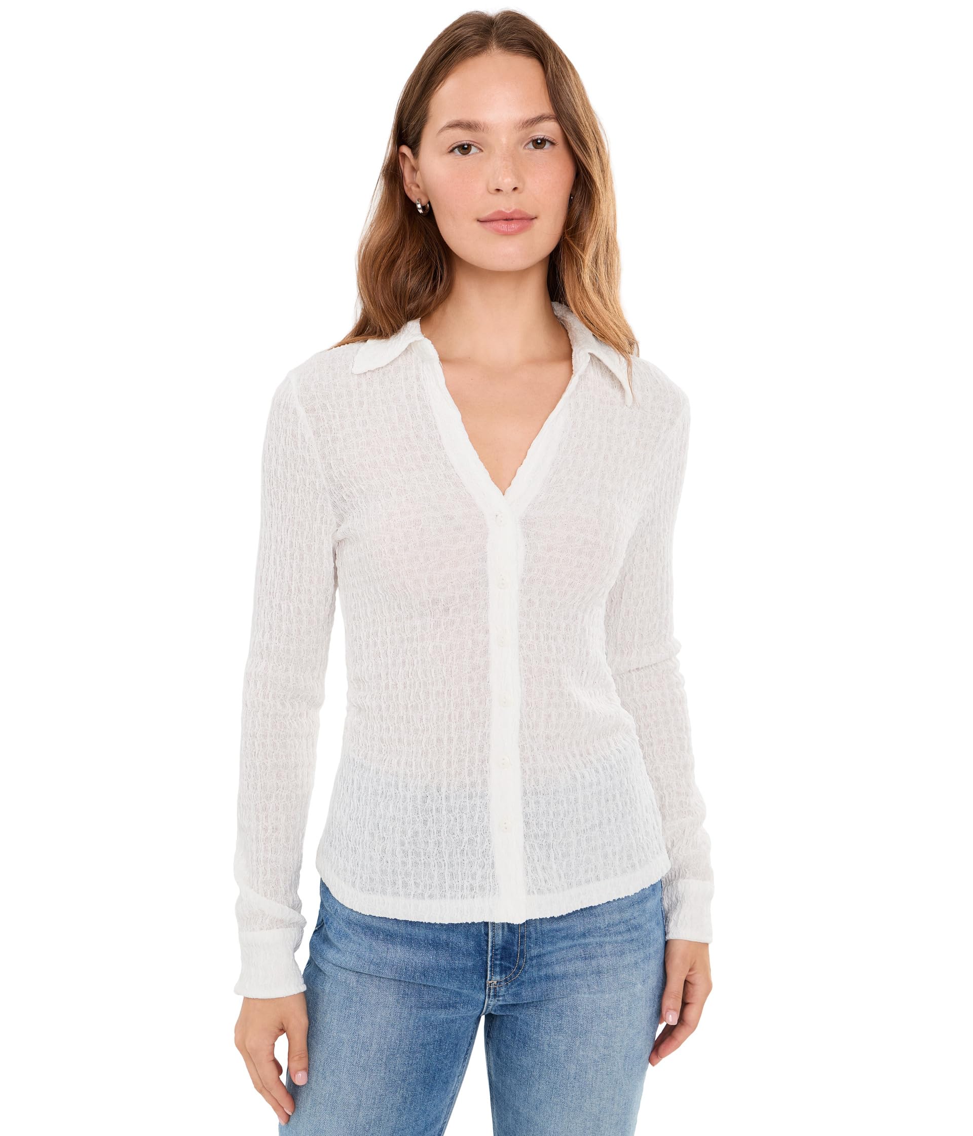 Juno Textured Button Front