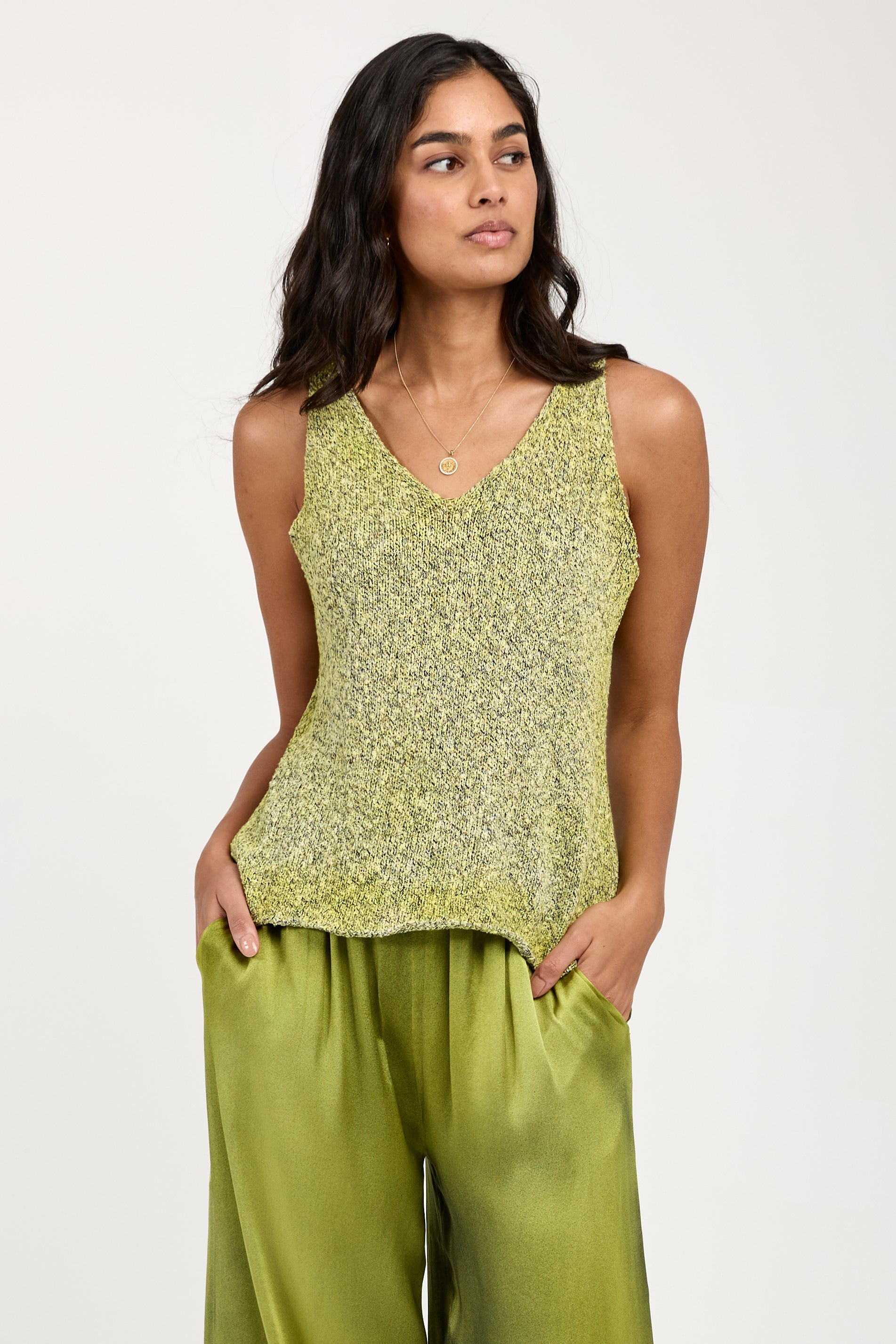 Mouliné Cotton Tank Top