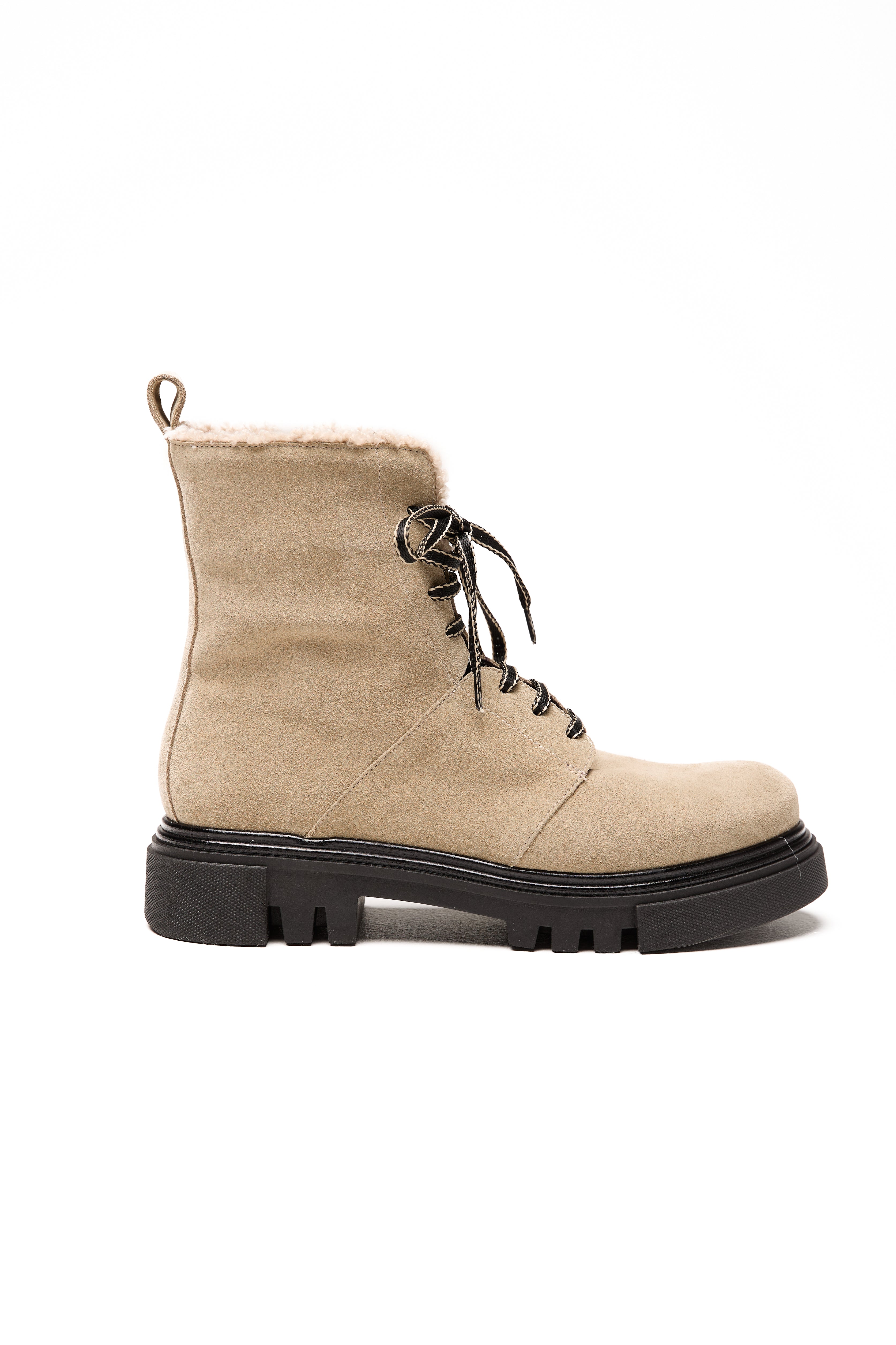 Camoscio Tissue Lana Ricciolina Leather Anfibio Boot