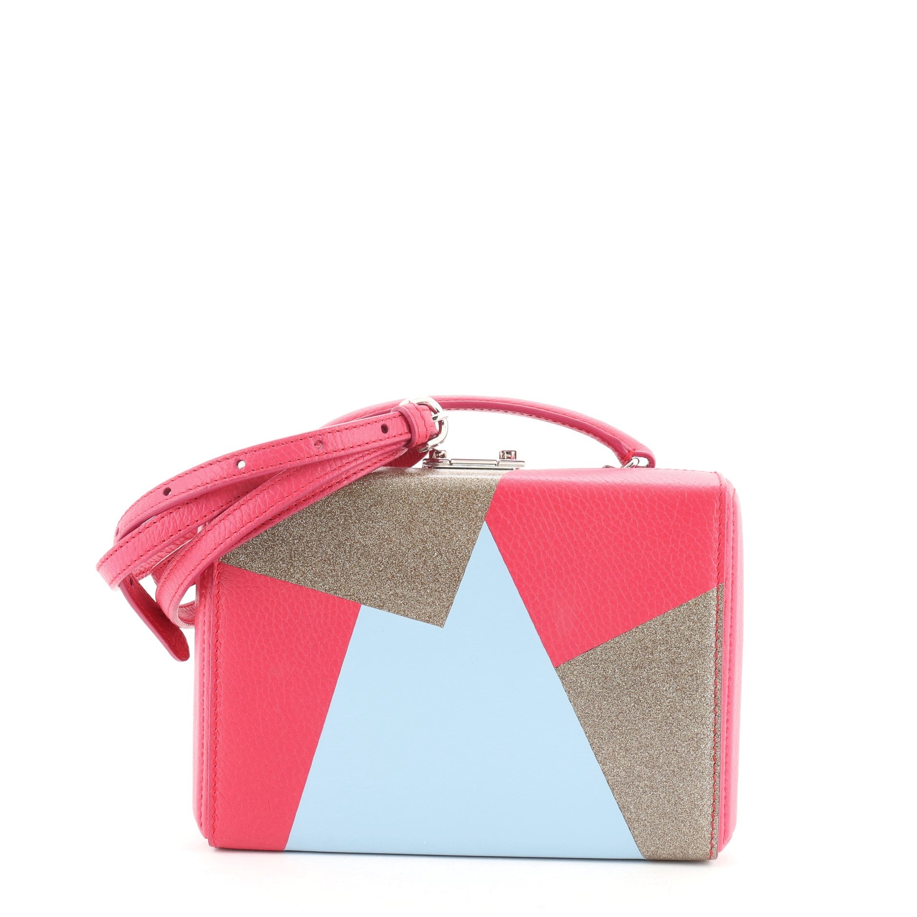 Kaleidoscope Grace Box Bag Patchwork Leather, Glitter and Patent