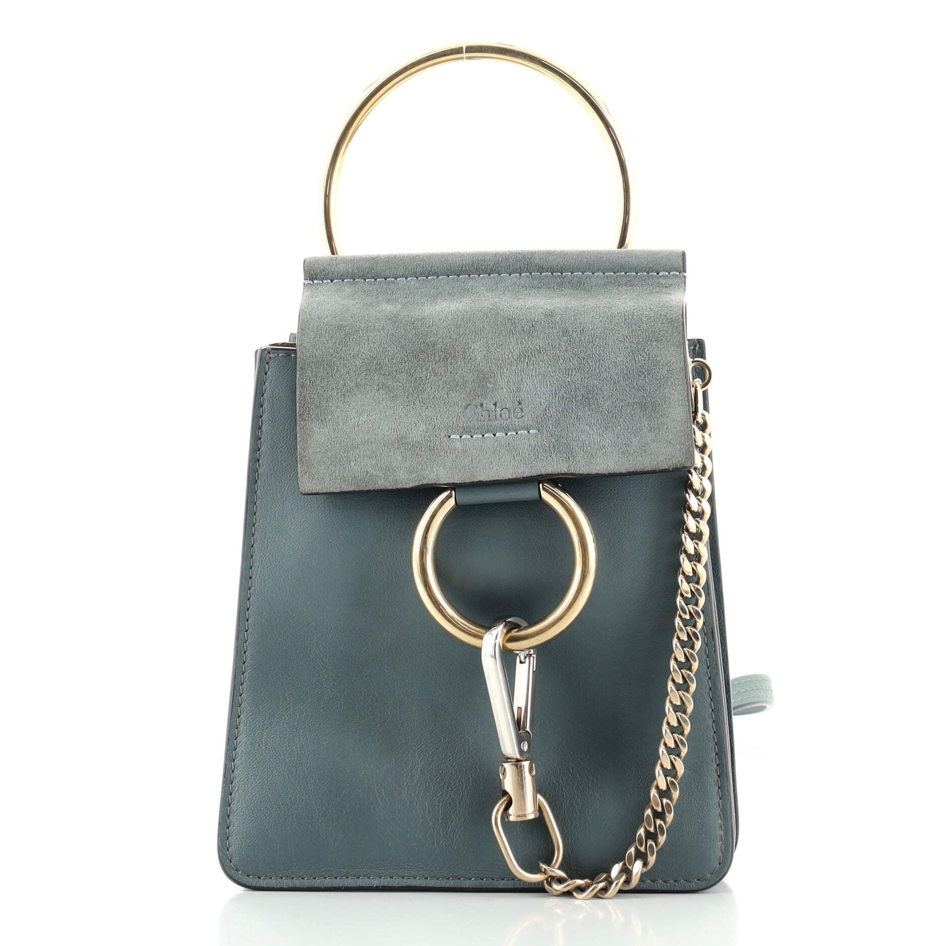 Faye Bracelet Crossbody Bag Leather and Suede Mini