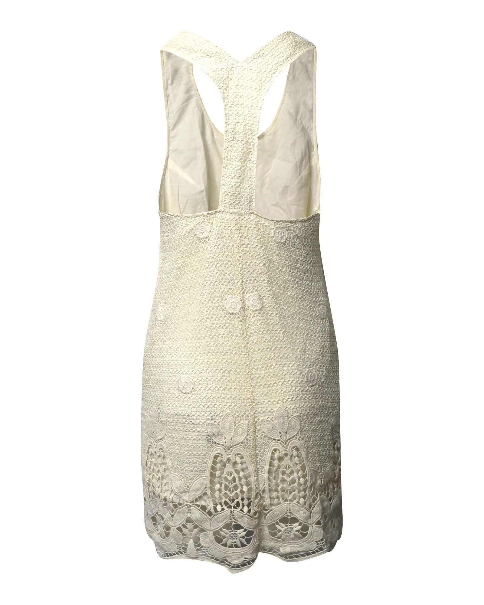 Women's Maje Crochet Dress in Cream Cotton