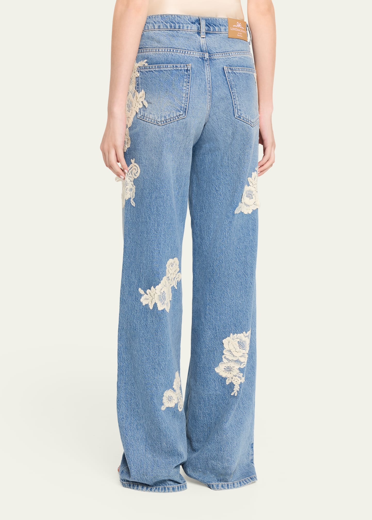 Bambie Lace Applique Jeans, image 3 of 5