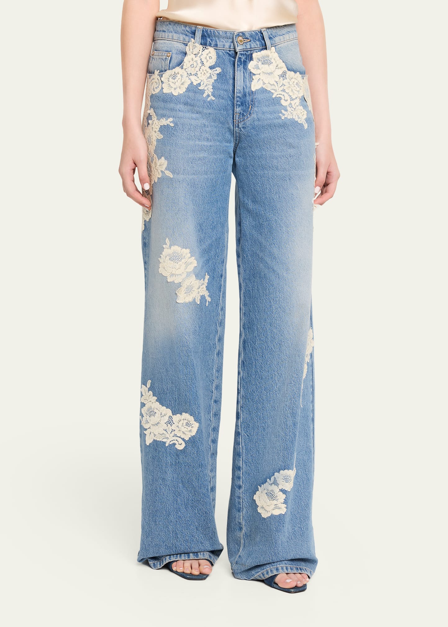 Bambie Lace Applique Jeans, image 4 of 5
