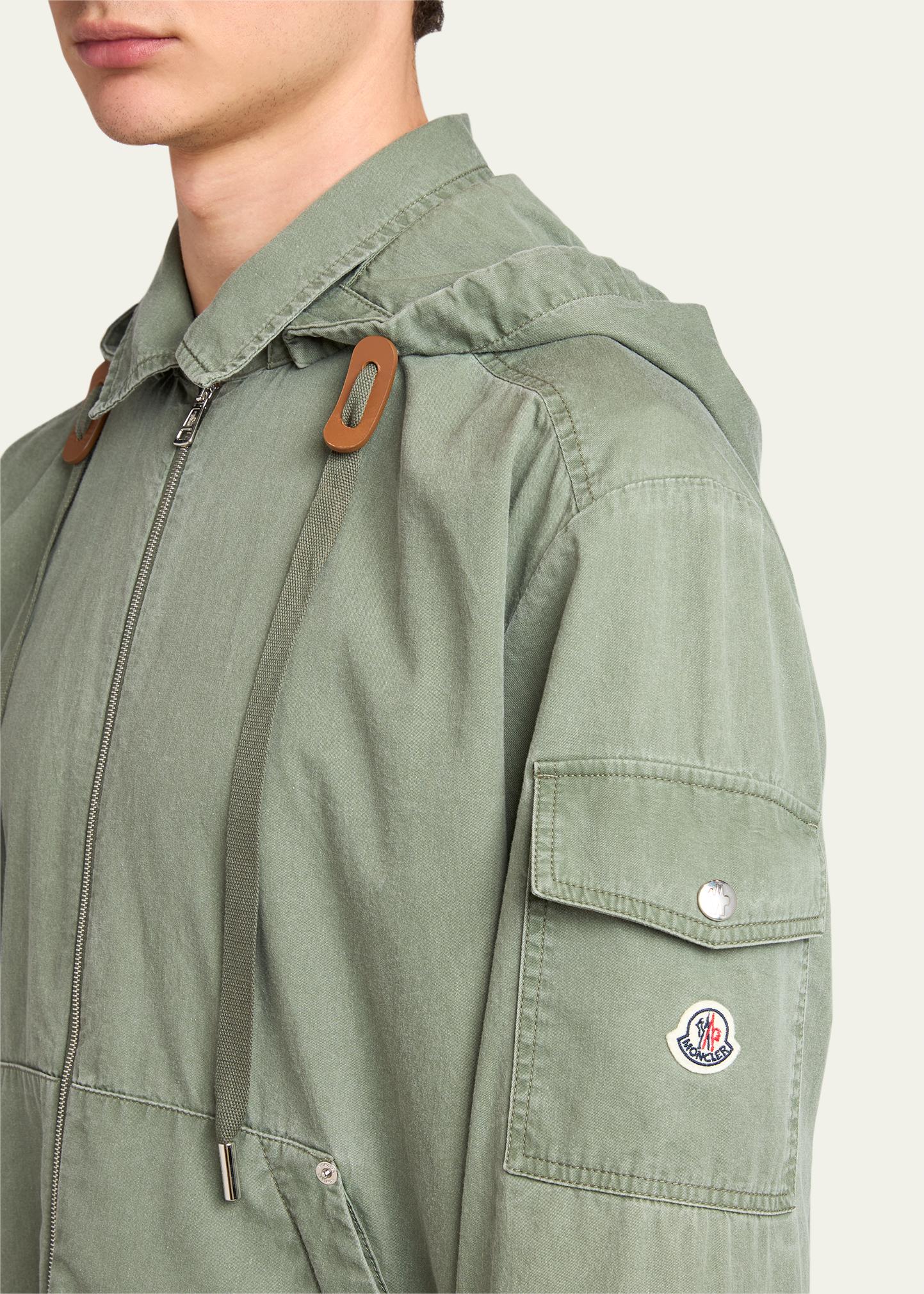 Men's Cotton Full-Zip Hooded Jacket, image 2 of 5