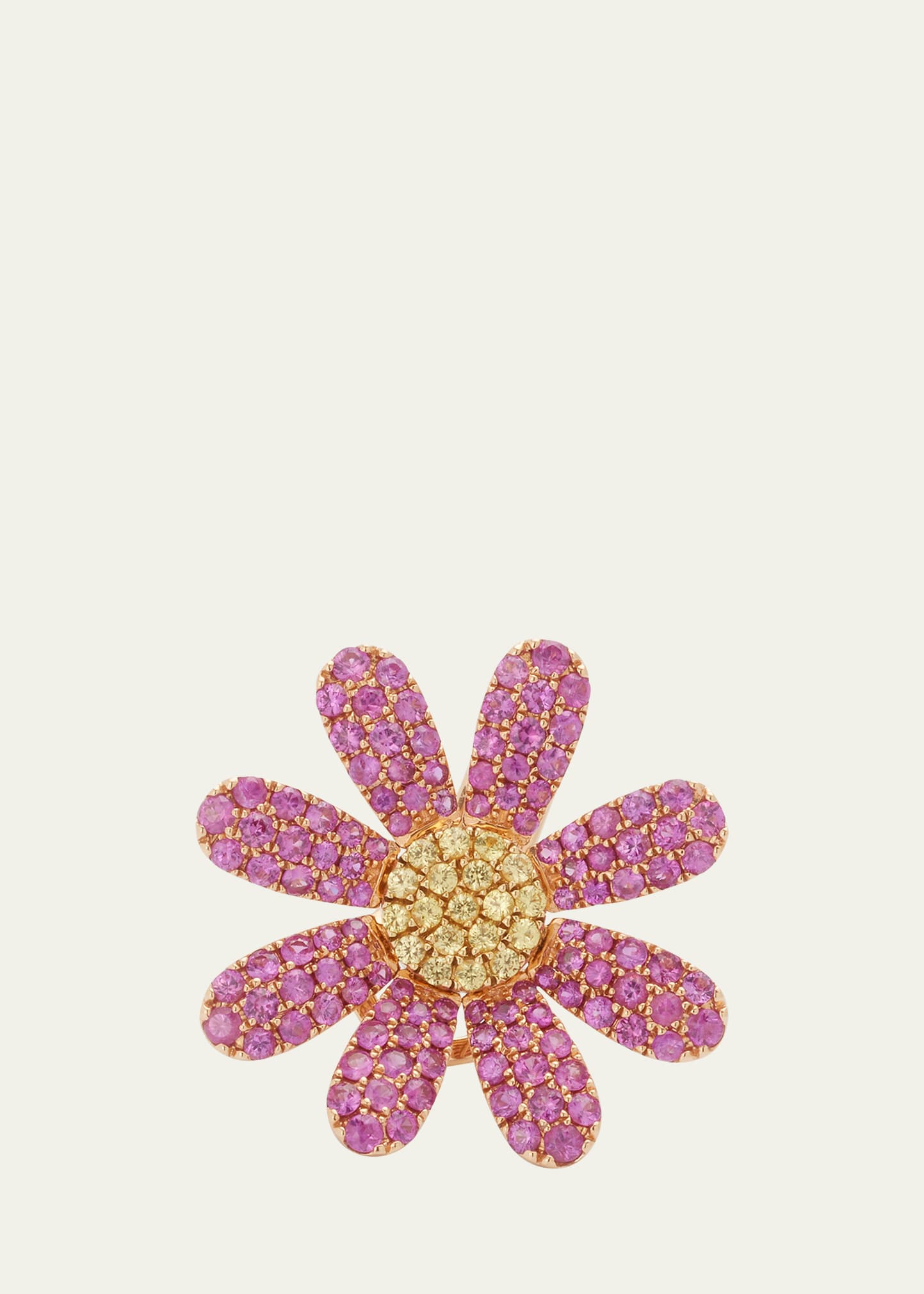 18k Rose Gold Margaret Single Earring With Pink Sapphire