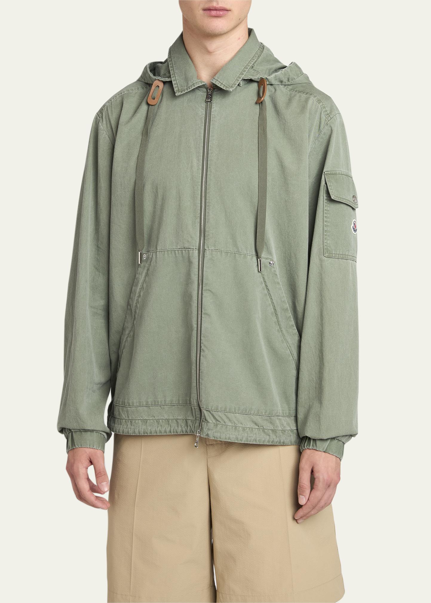 Men's Cotton Full-Zip Hooded Jacket, image 3 of 5
