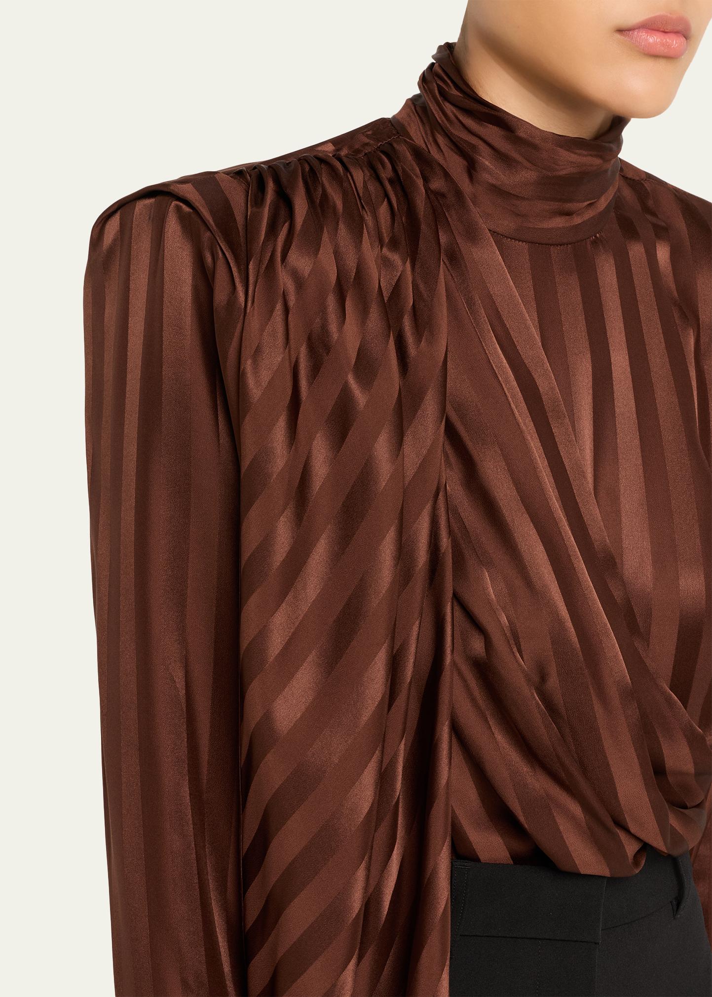 Poppins Draped Turtleneck Bodysuit, image 2 of 5