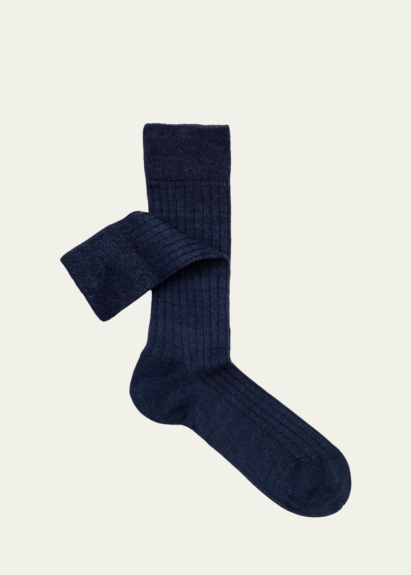 Men's Melange Rib Crew Socks