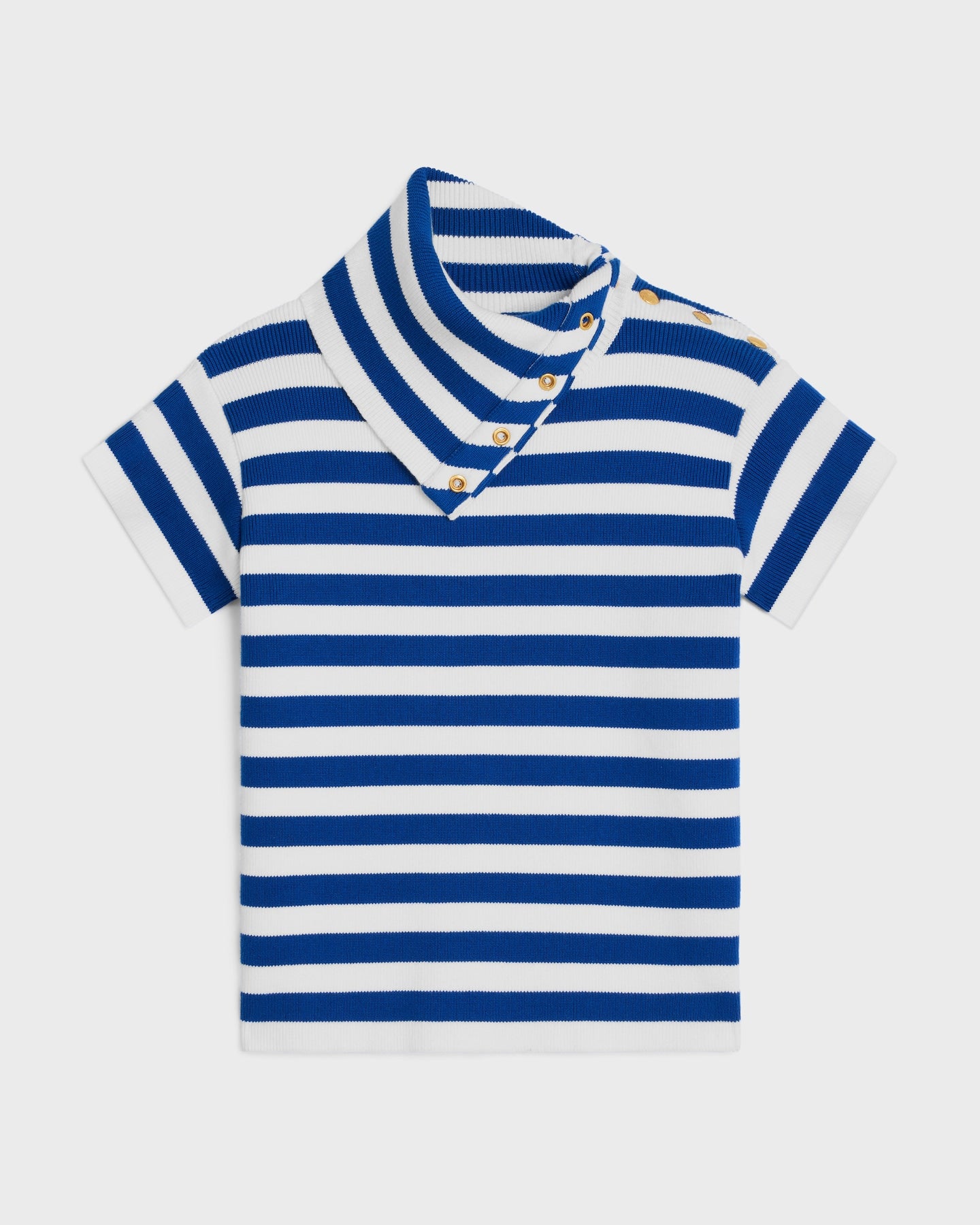 high neck top in cotton