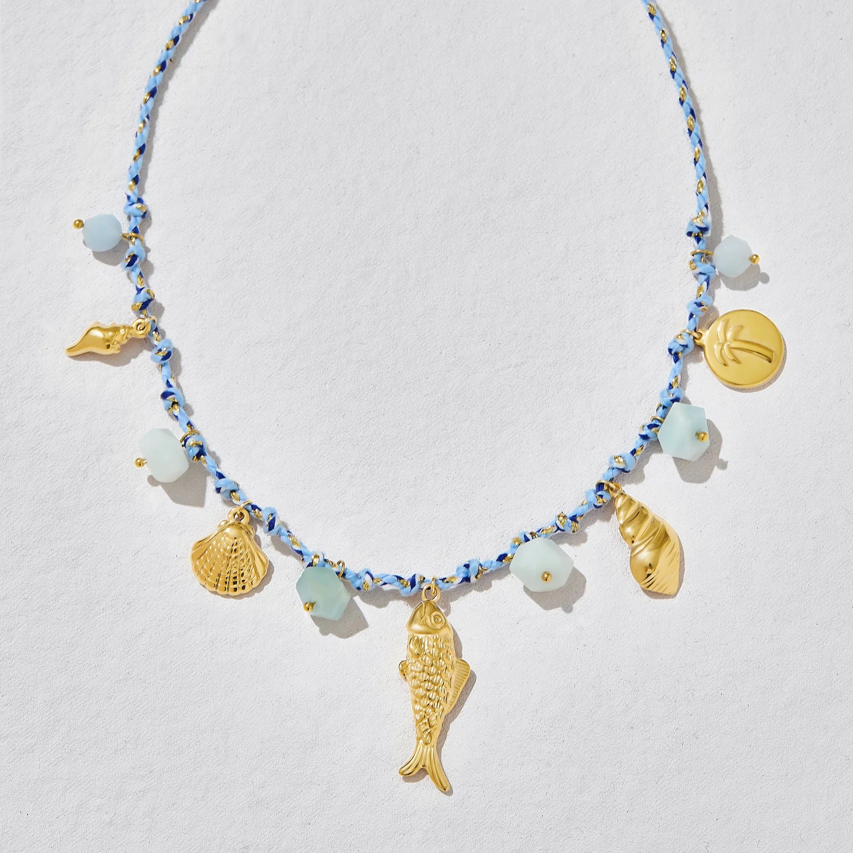 Finn Braided Charm Necklace