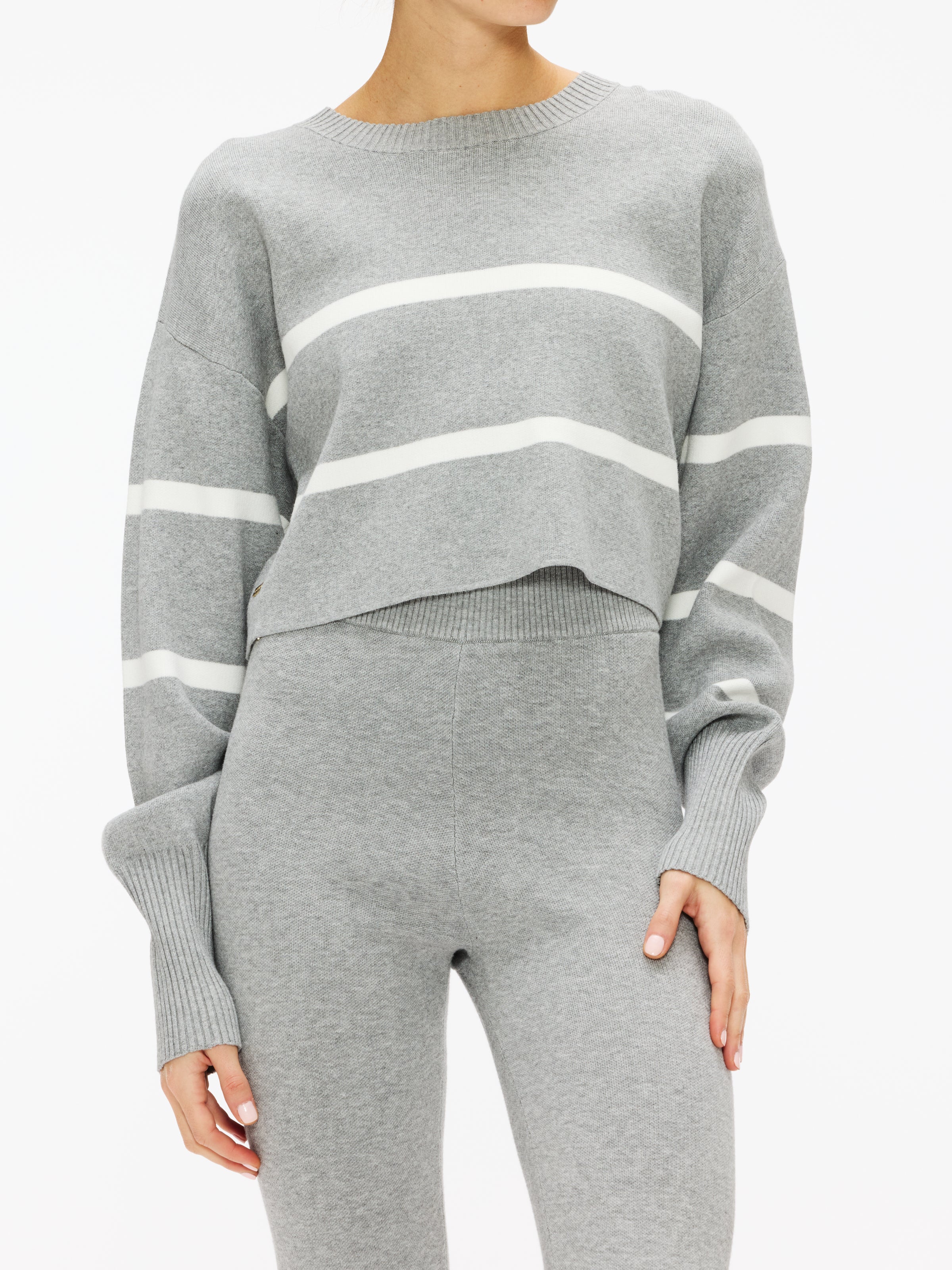 Olly Cropped Striped Sweater
