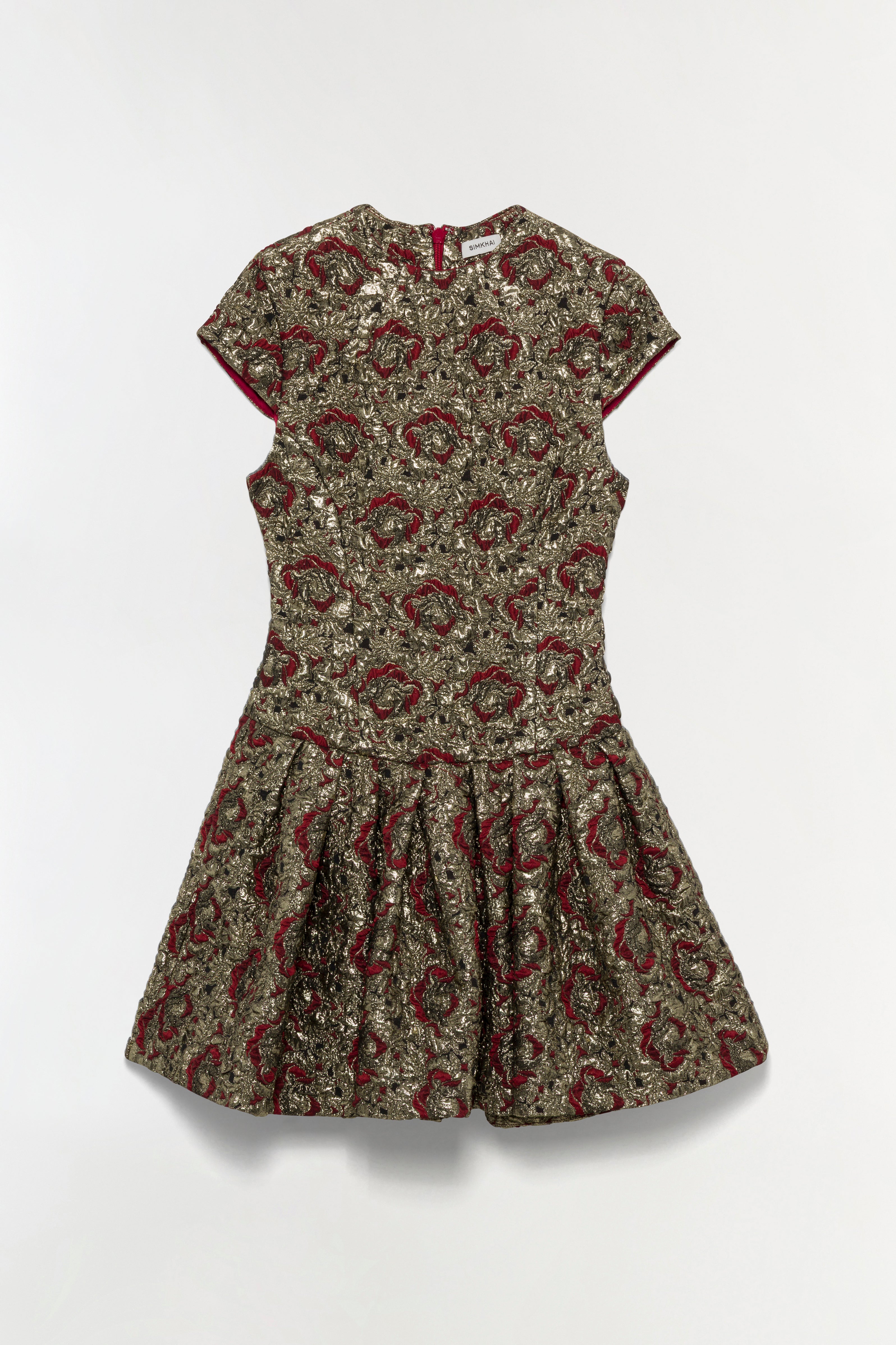 Elowen Gilded Jaquard Mini Dress