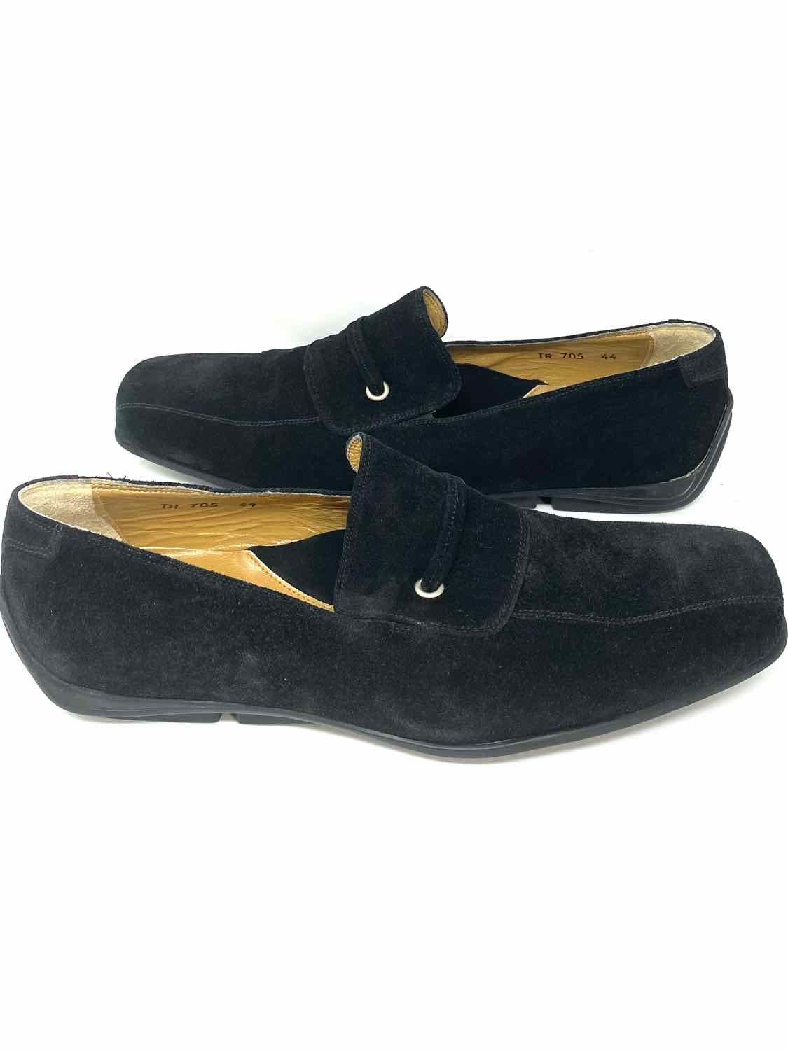 Men's Black Shoe Size 11.5 Suede Made in Italy Loafers