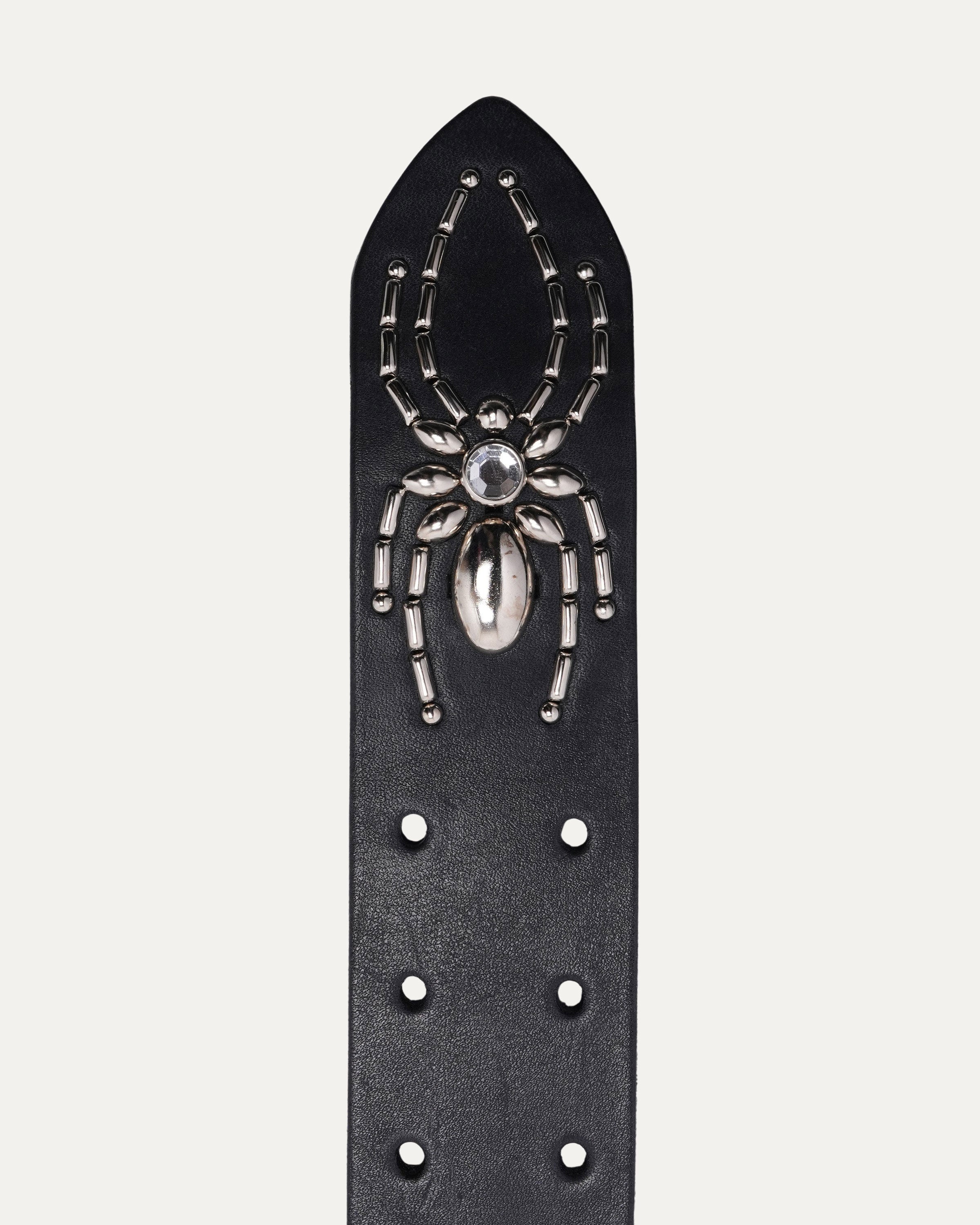 Studded Leather Snake Inlay Belt, image 2 of 4