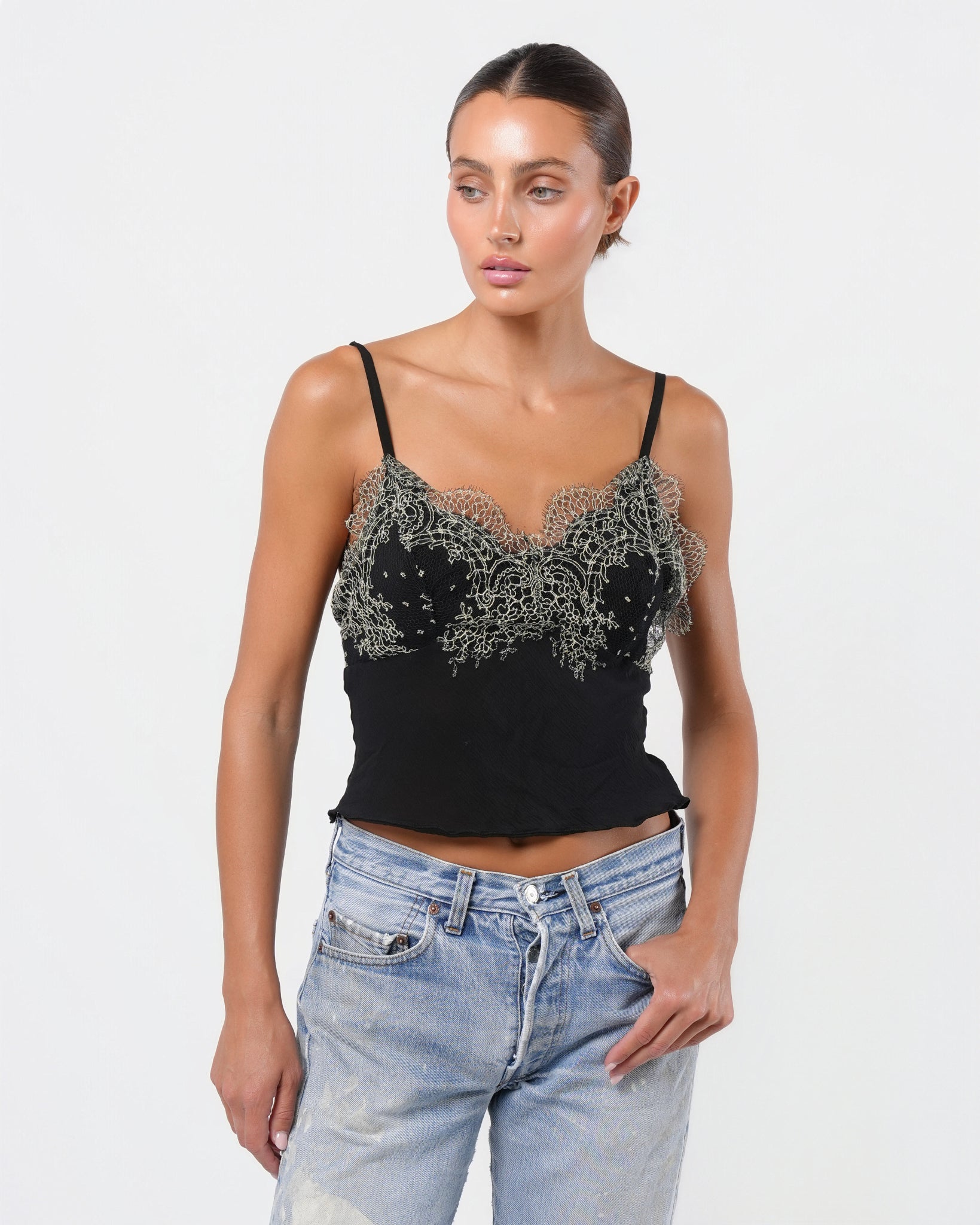 Silk And Lace Top