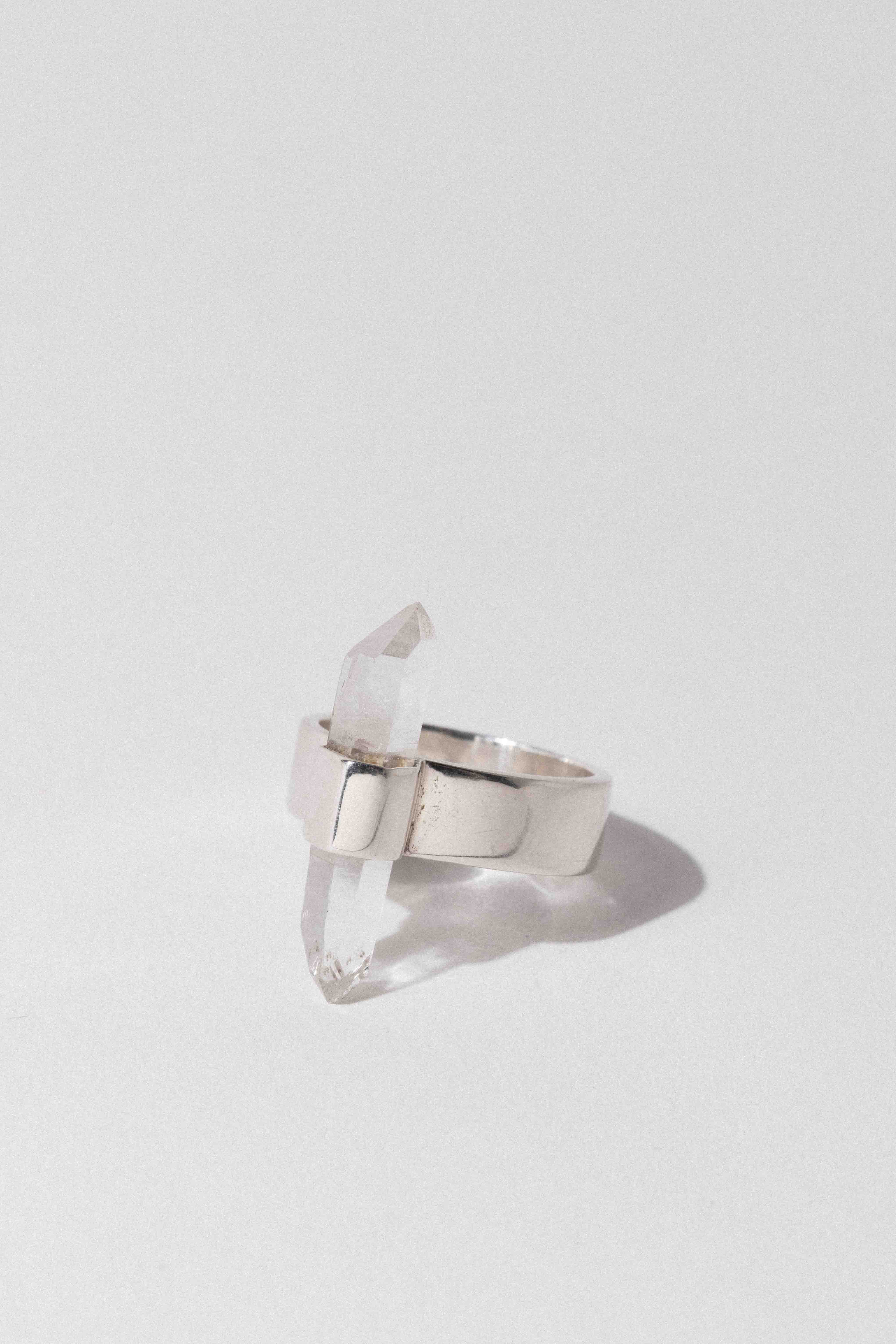 Aura Quartz Crystal Ring
