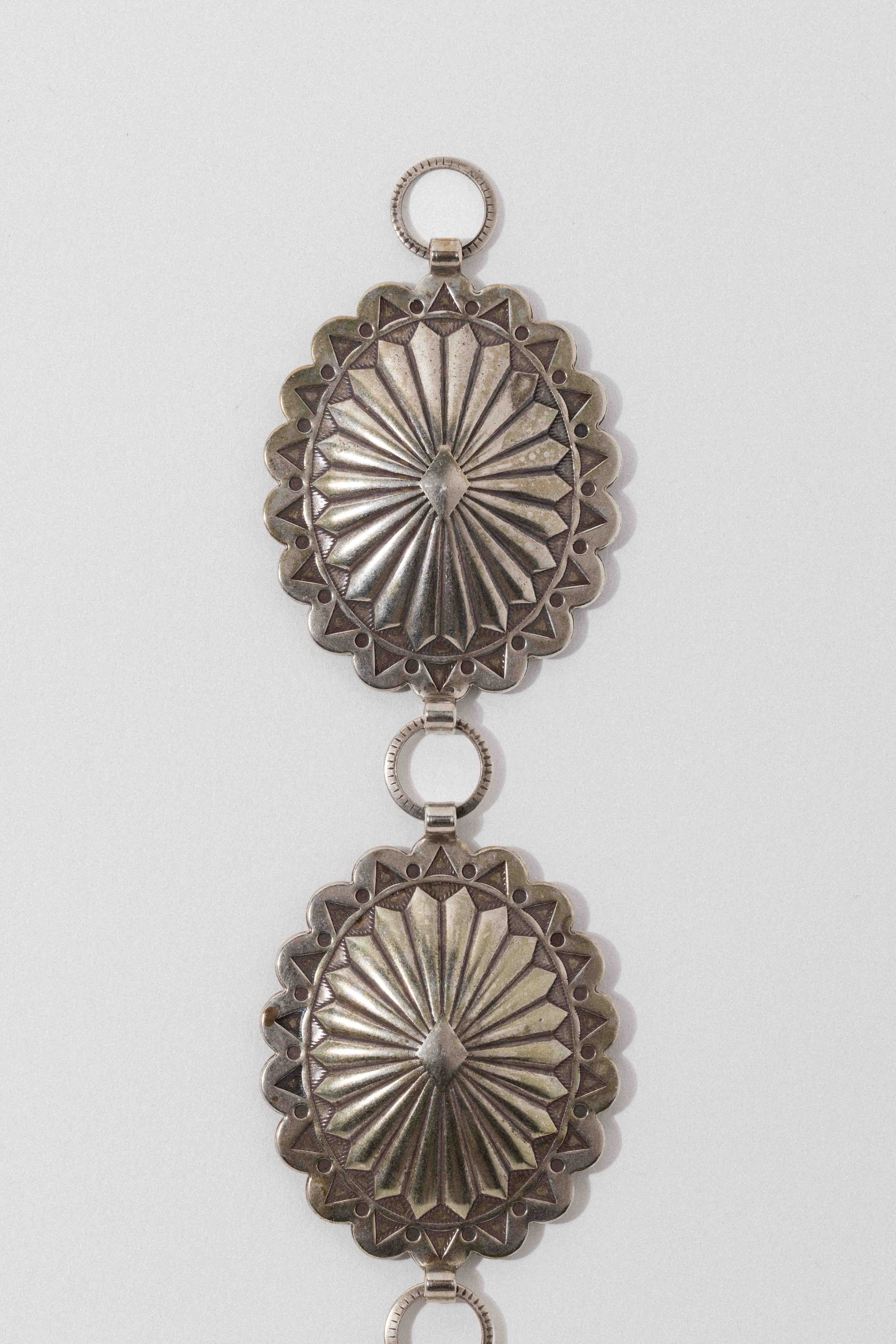 Silver Springs Navajo Nickel Concho Belt