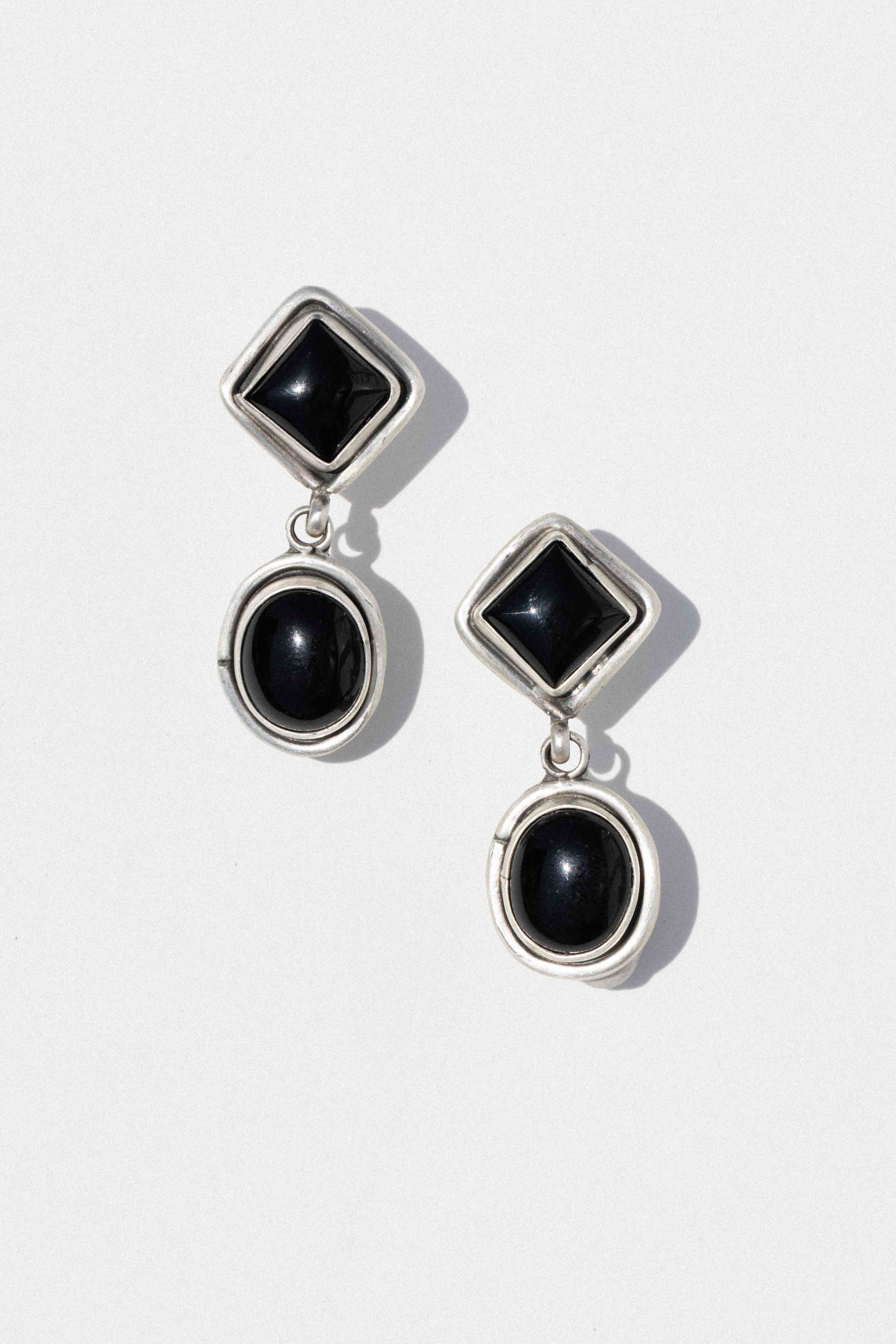 Onyx Night Native American Earrings