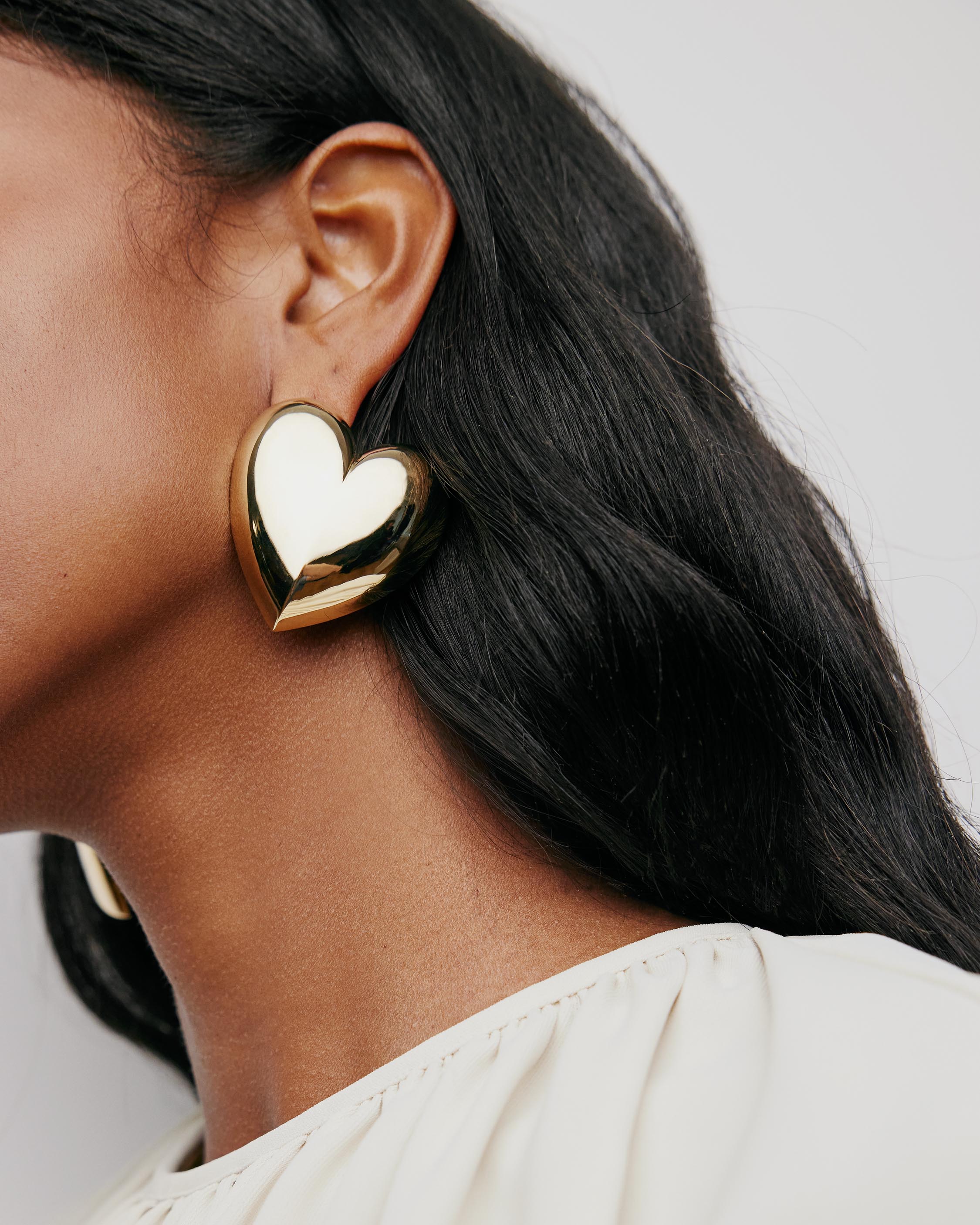 Puffy Heart Earrings, image 3 of 7