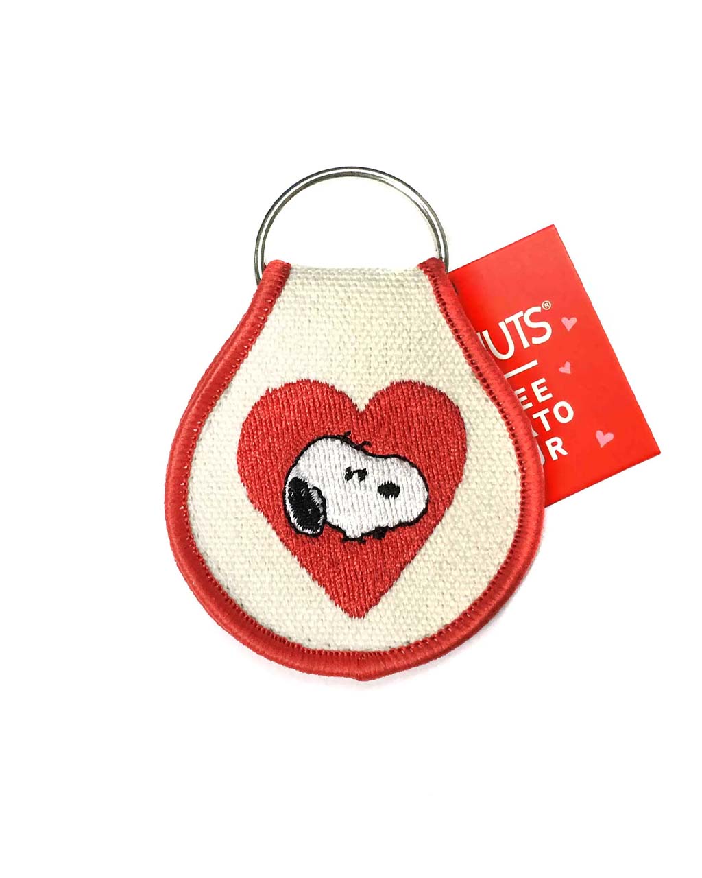 Snoopy Heart Patch Keychain
