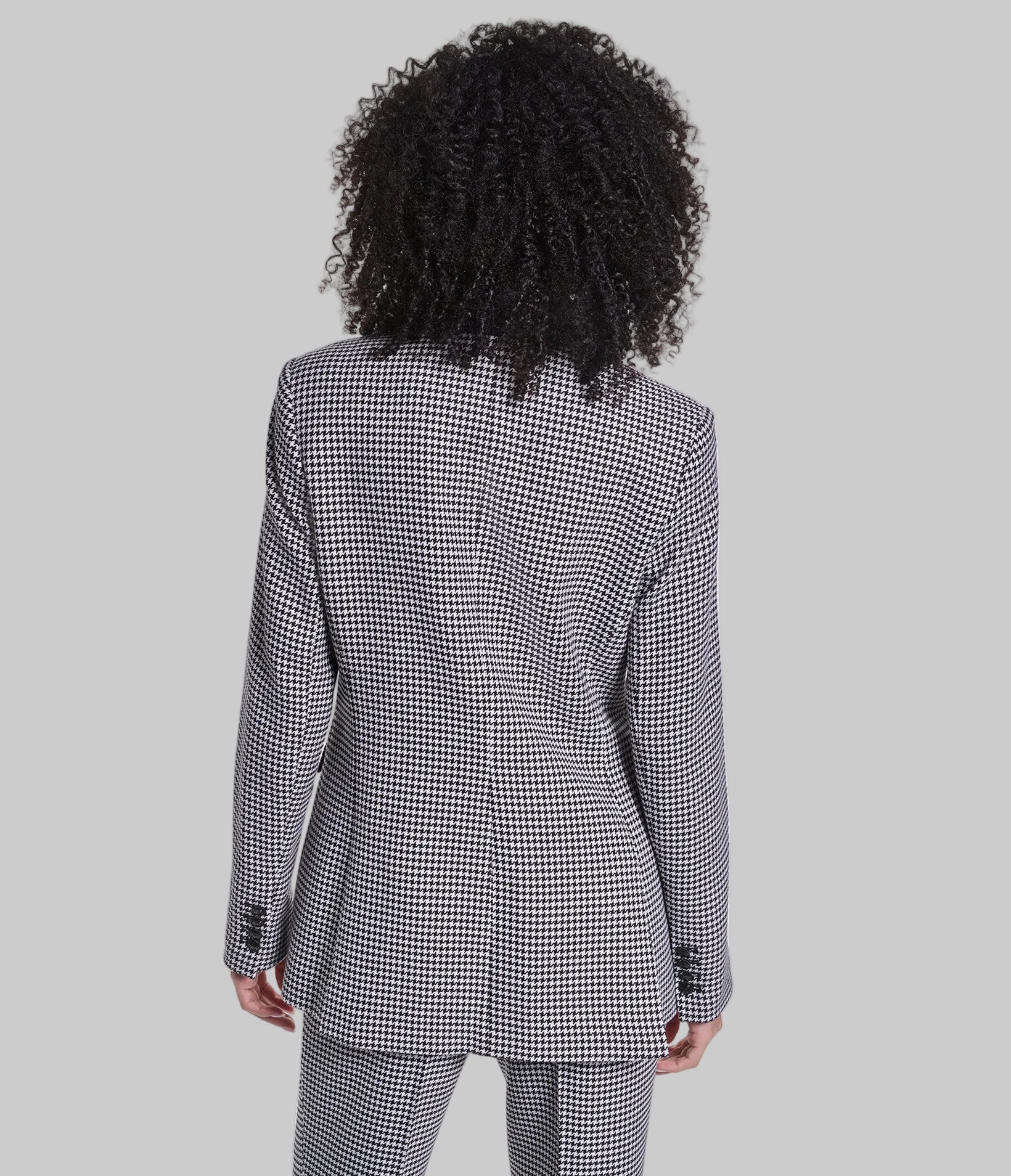 HOUNDSTOOTH JACKET WITH TAILORED SILHOUETTE, image 3 of 9