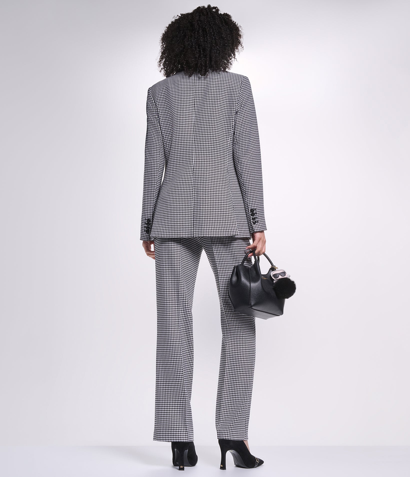 HOUNDSTOOTH JACKET WITH TAILORED SILHOUETTE, image 8 of 9