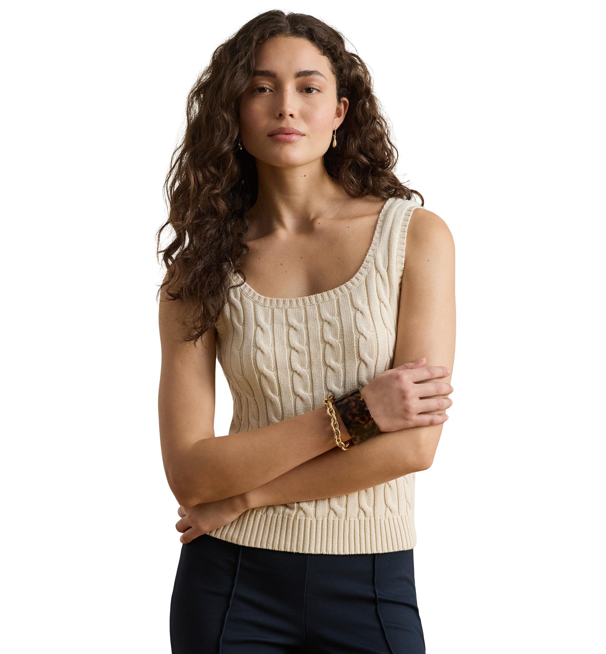 Women's Slim-Fit Sleeveless Sweater
