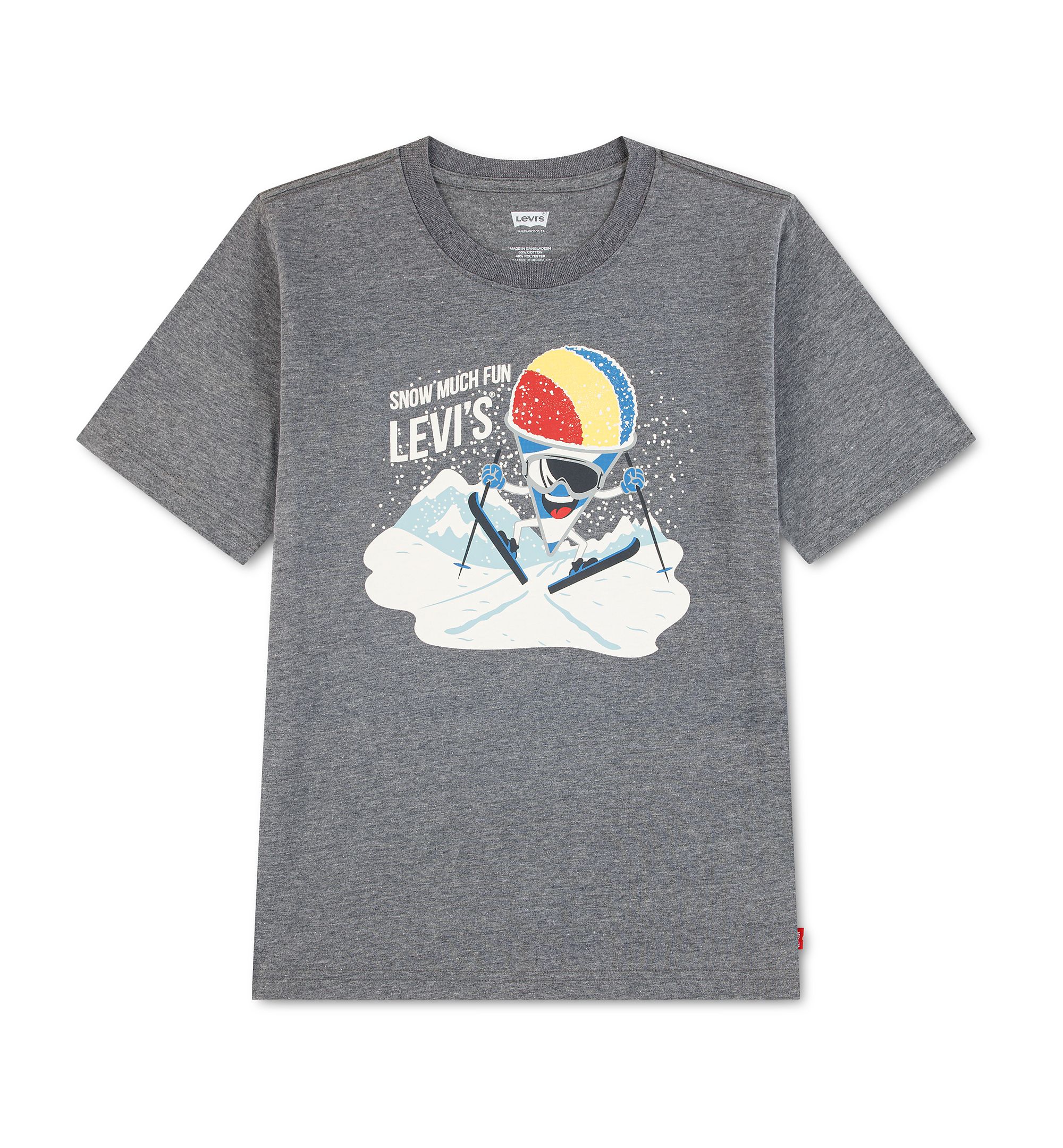Boys' 8-20 Graphic-Heathered Skiing Snow Cone T-Shirt