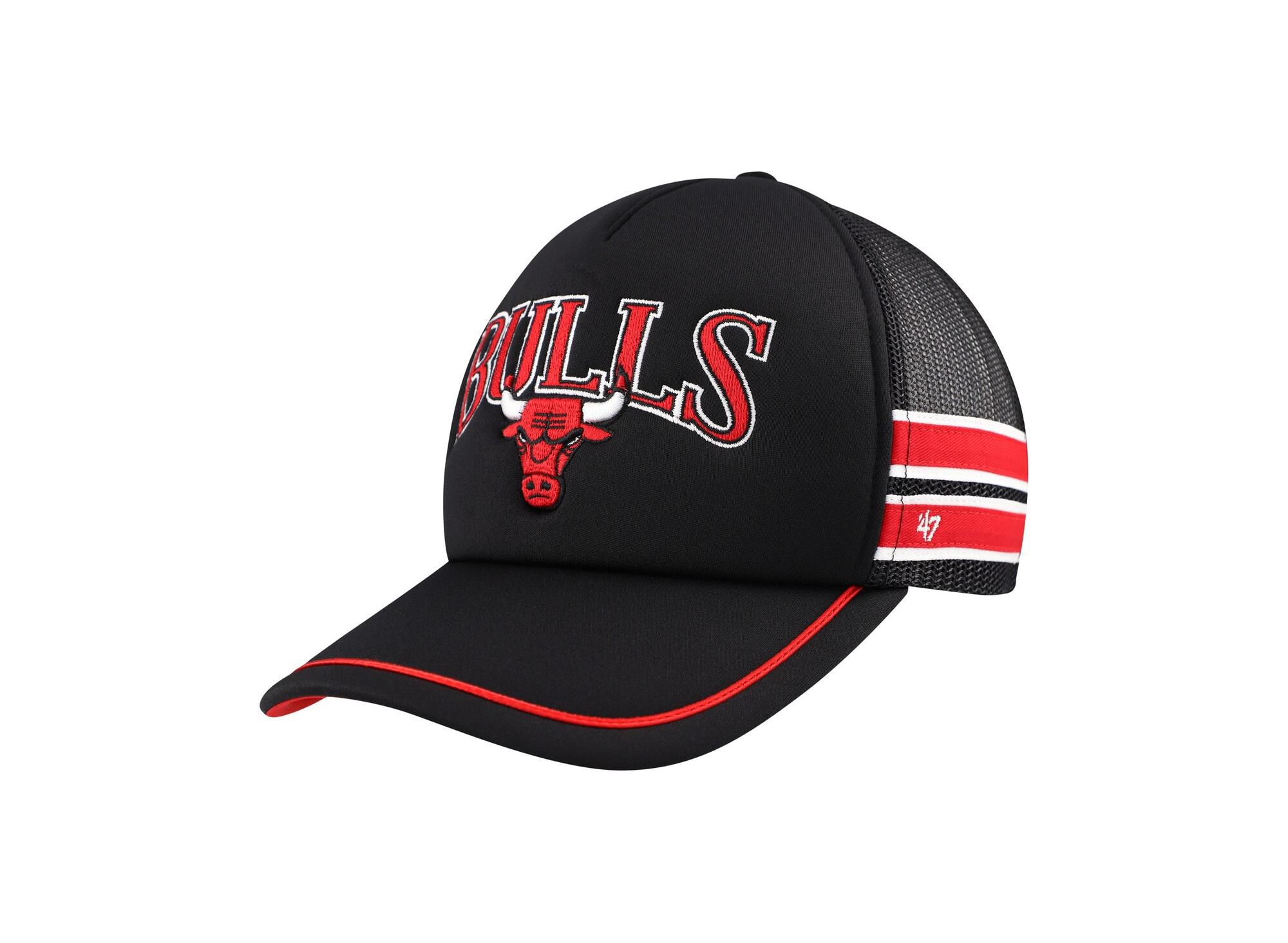 Men's Chicago Bulls Sidebrand Stripes Trucker Adjustable Hat