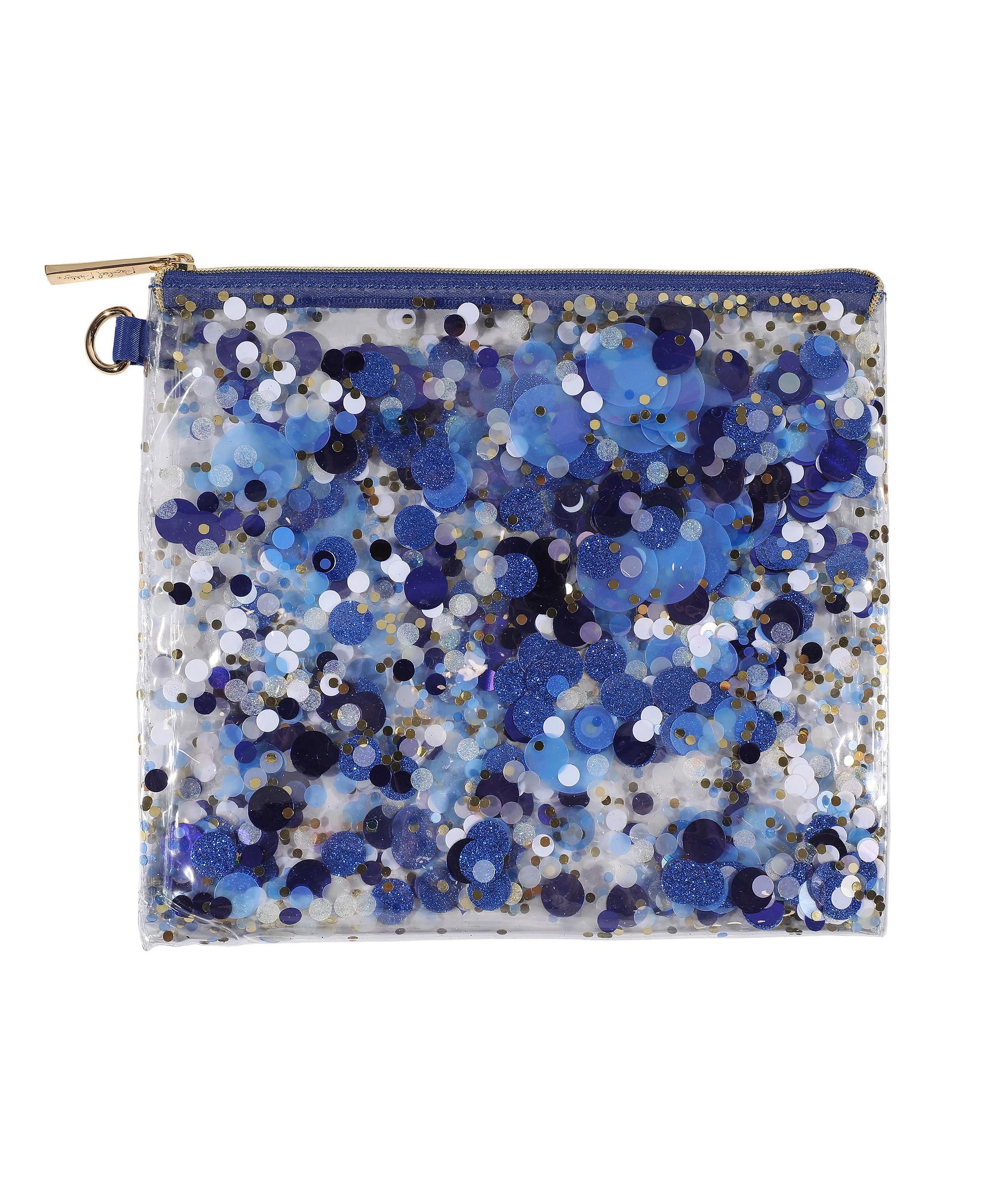 Spirit Squad Confetti Everything Pouch, Makeup Bag, Travel Bag,Cosmetic Bag for Women (True