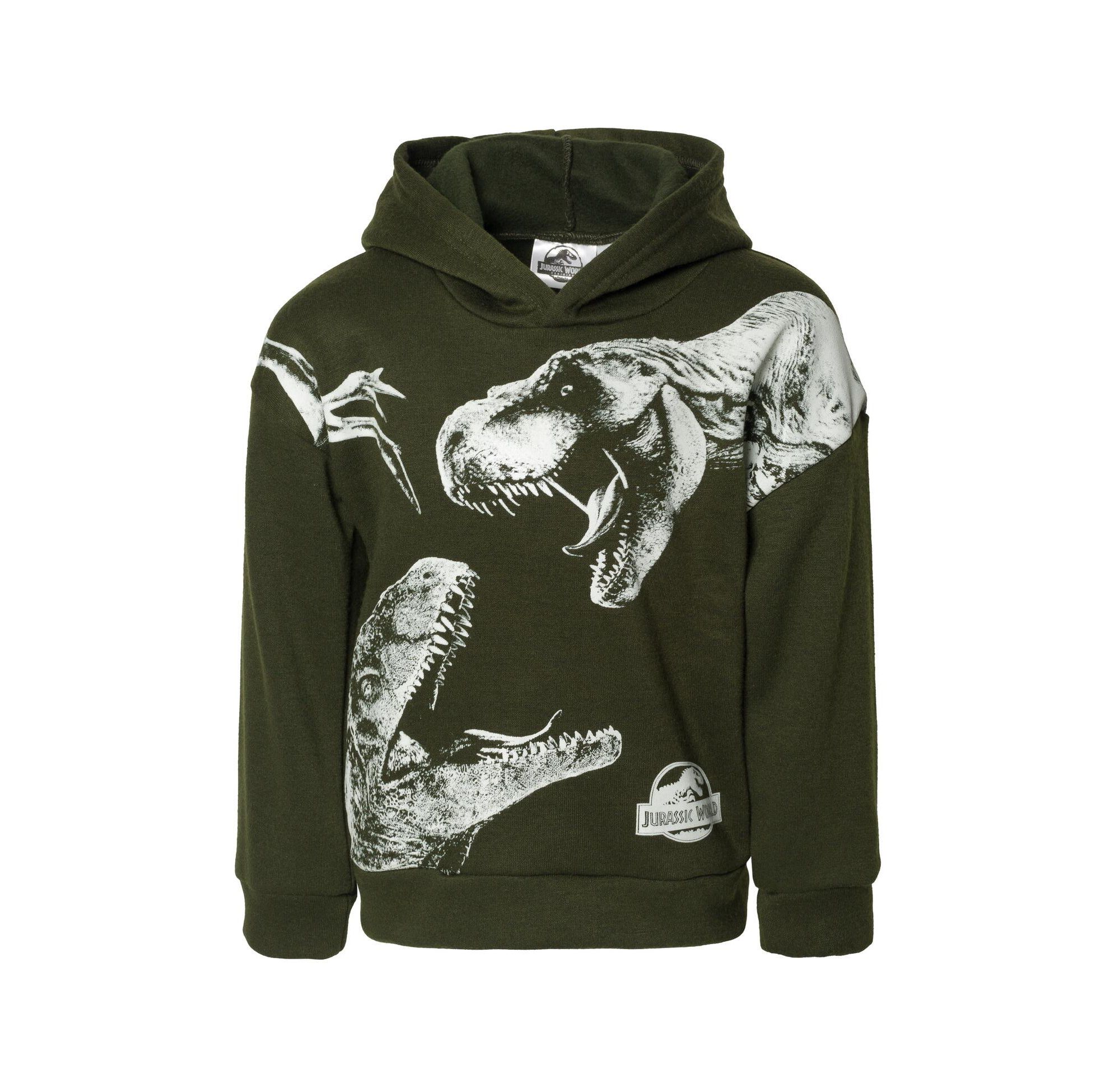Toddler Boys Dinosaur T-Rex Fleece Pullover Hoodie to