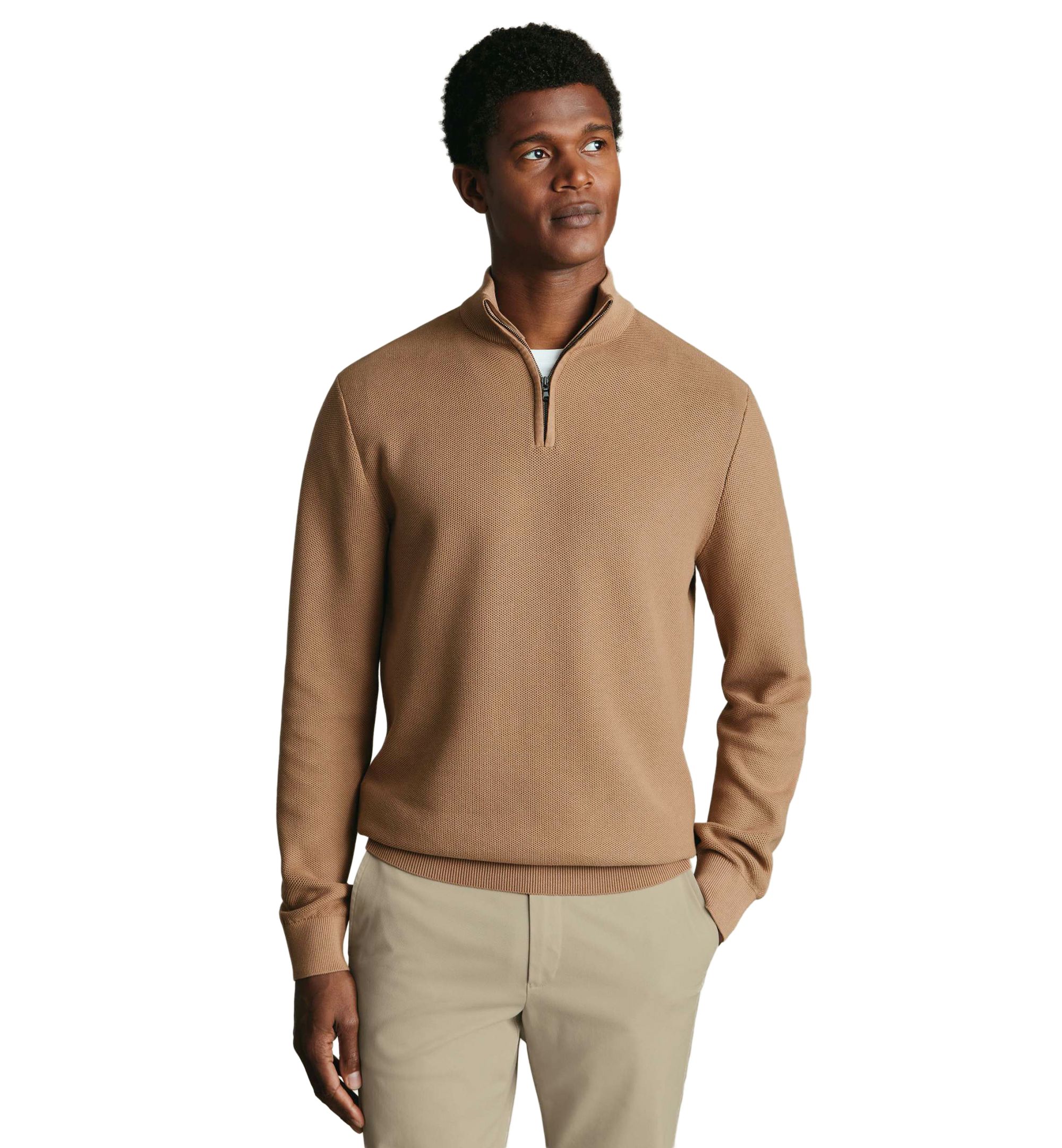 Men's Honeycomb Regular-Fit Knit Sweater