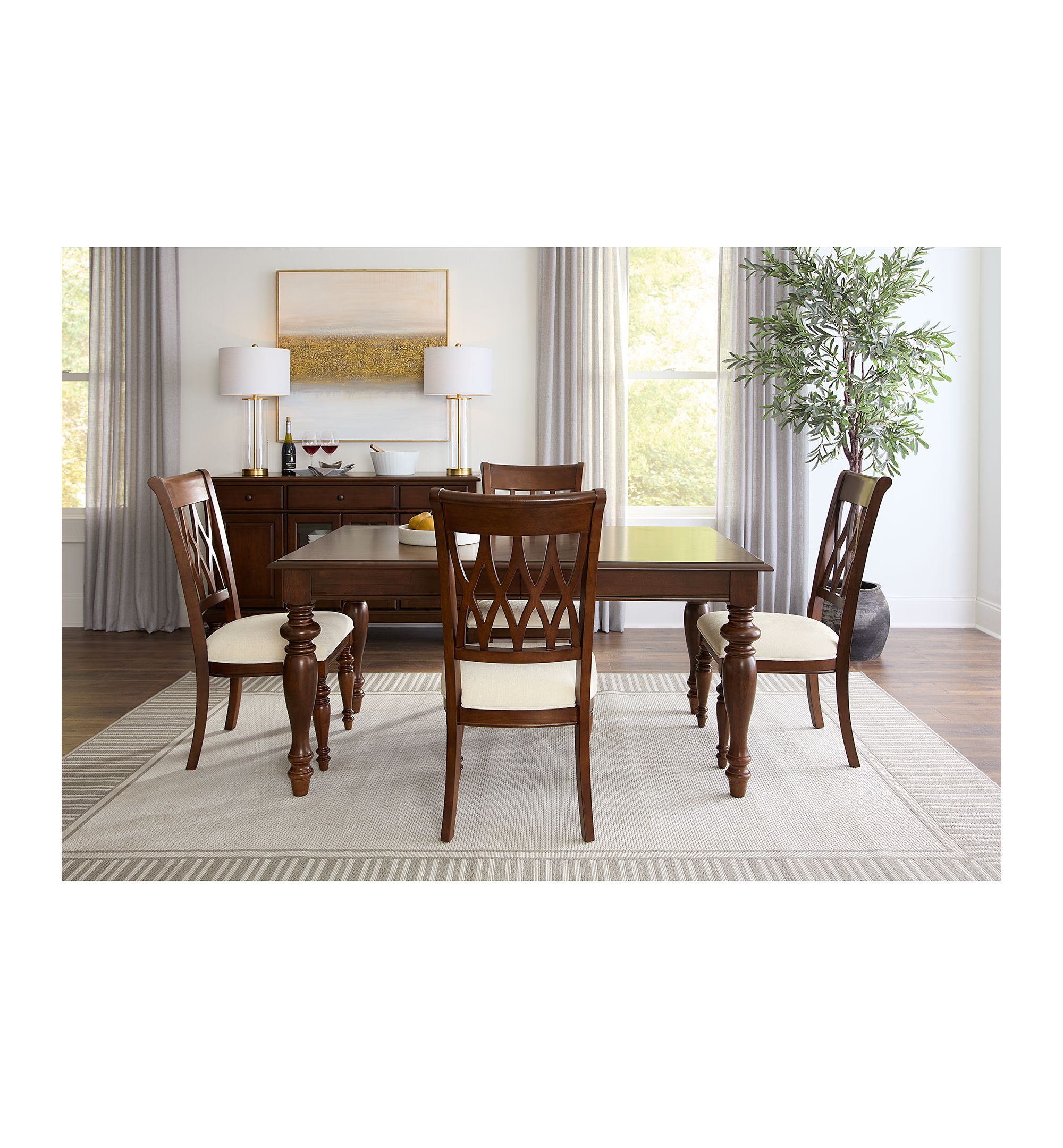 Daria 5-Pc. Dining Set (Rectangular Table & 4 Side Chairs), Created for Macy's