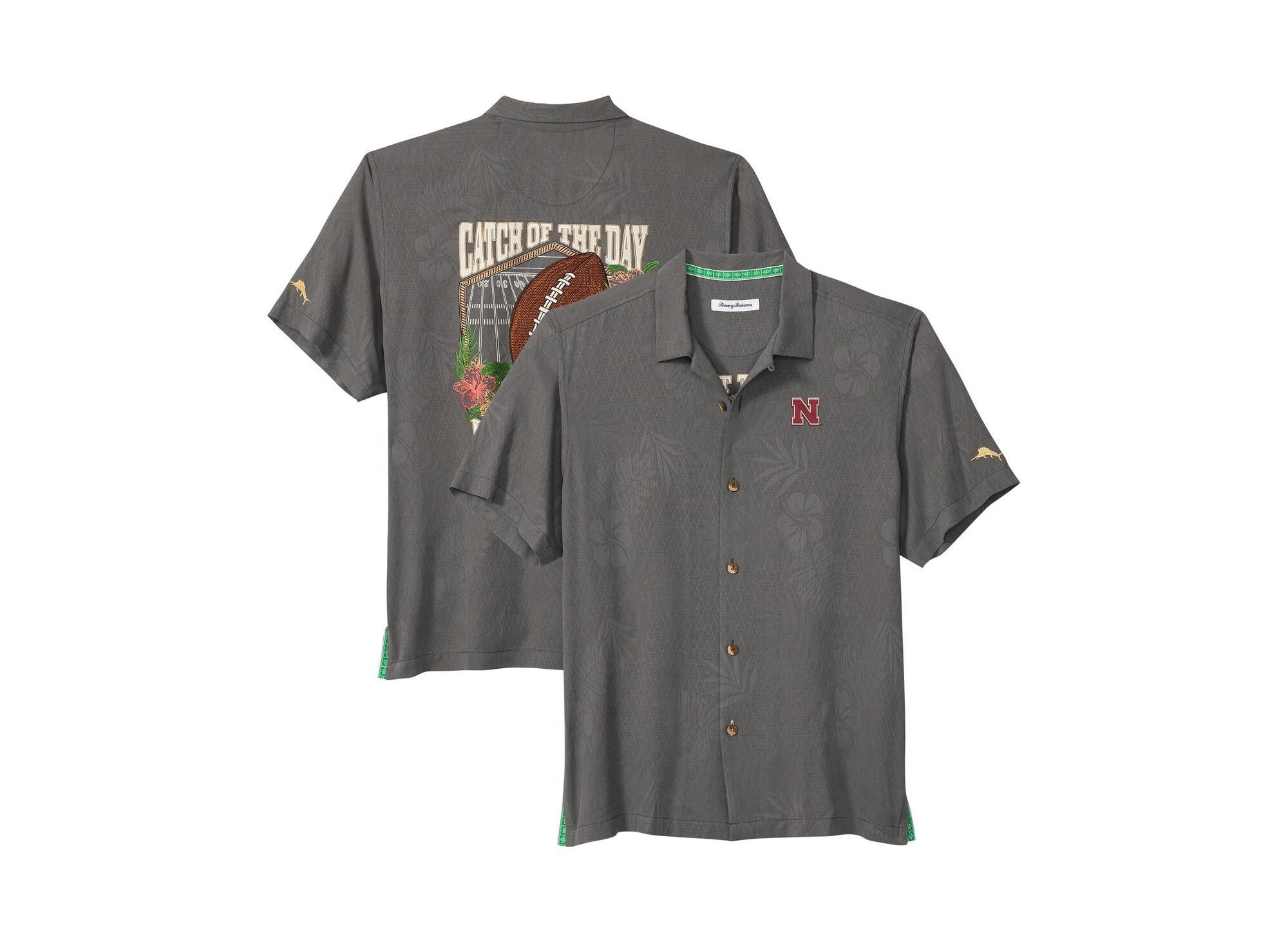 Men's Nebraska Huskers Catch of the Day Camp IslandZone Button-Up Shirt