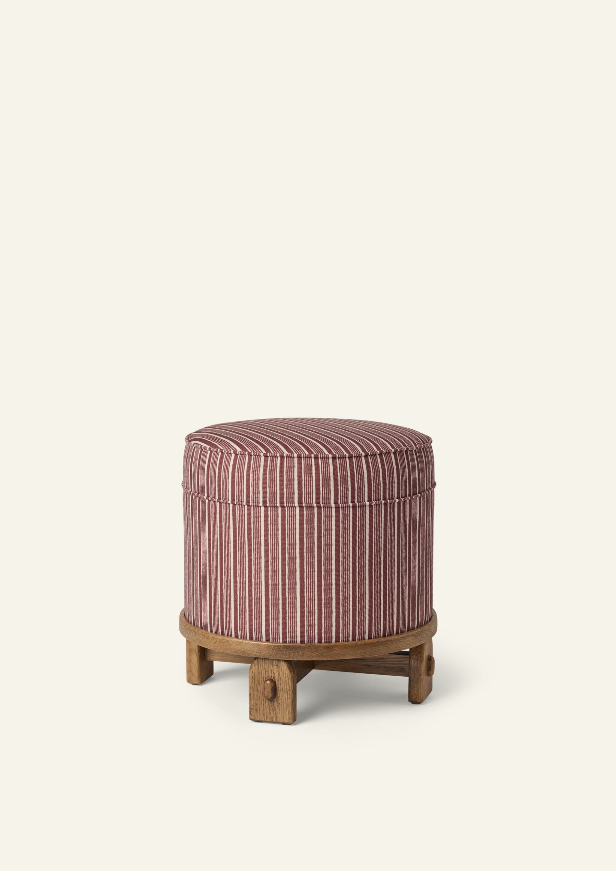 Yara Pouf in Oxblood Stripes