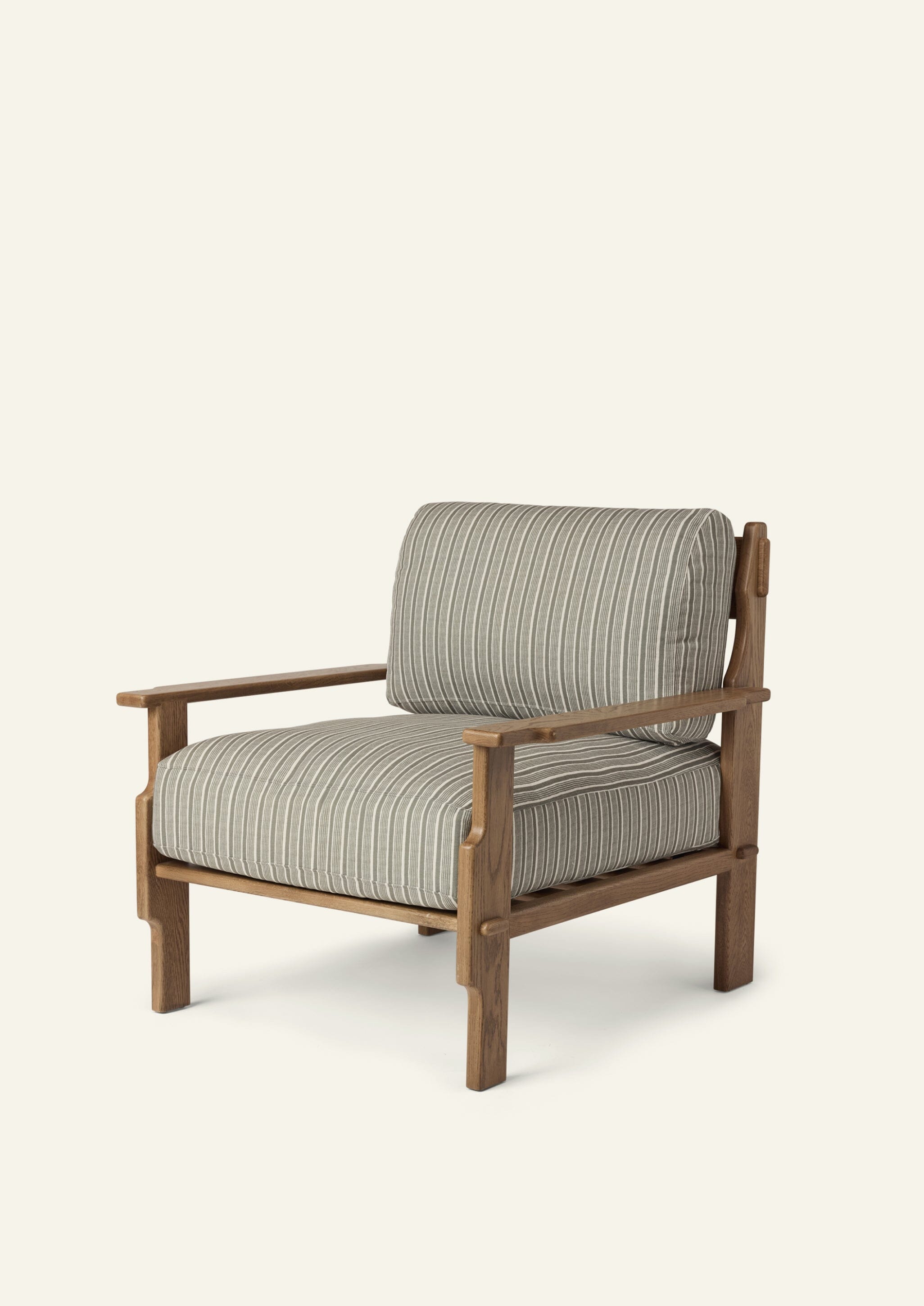 Leela Lounge Chair in Aloe Stripes