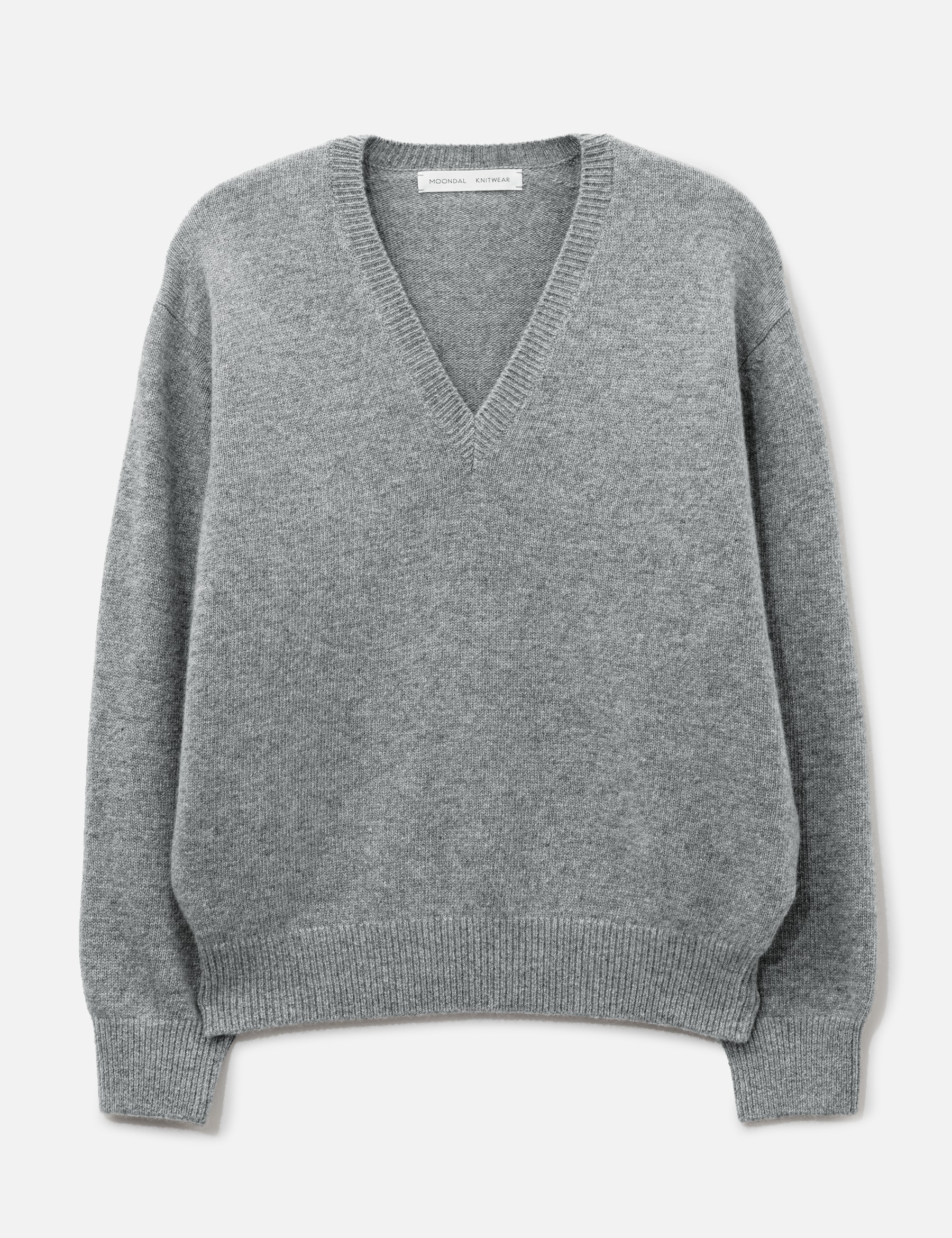 15 Deep V-Neck Knit In Gray