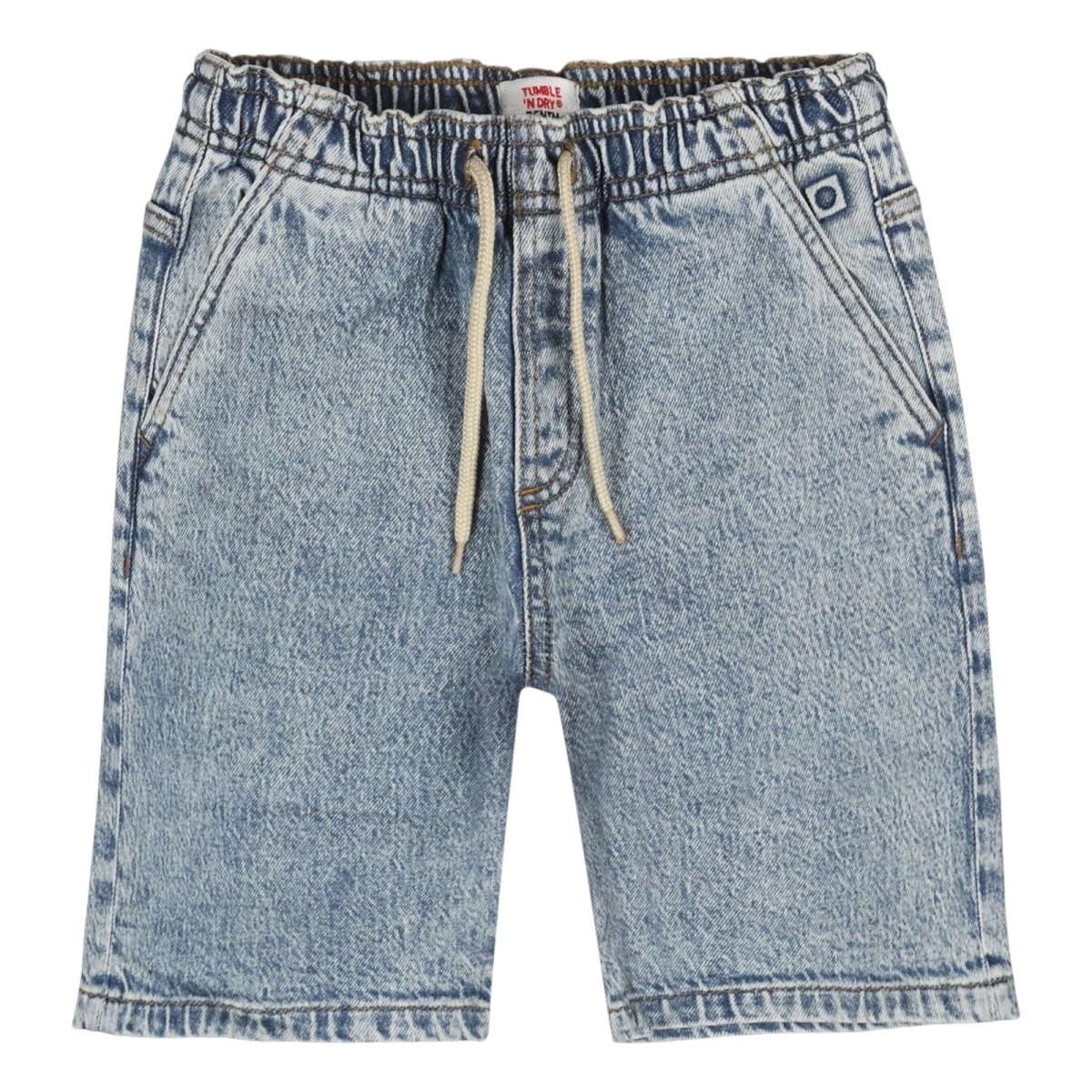 LIGHT VINTAGE WASH DENIM SHORTS