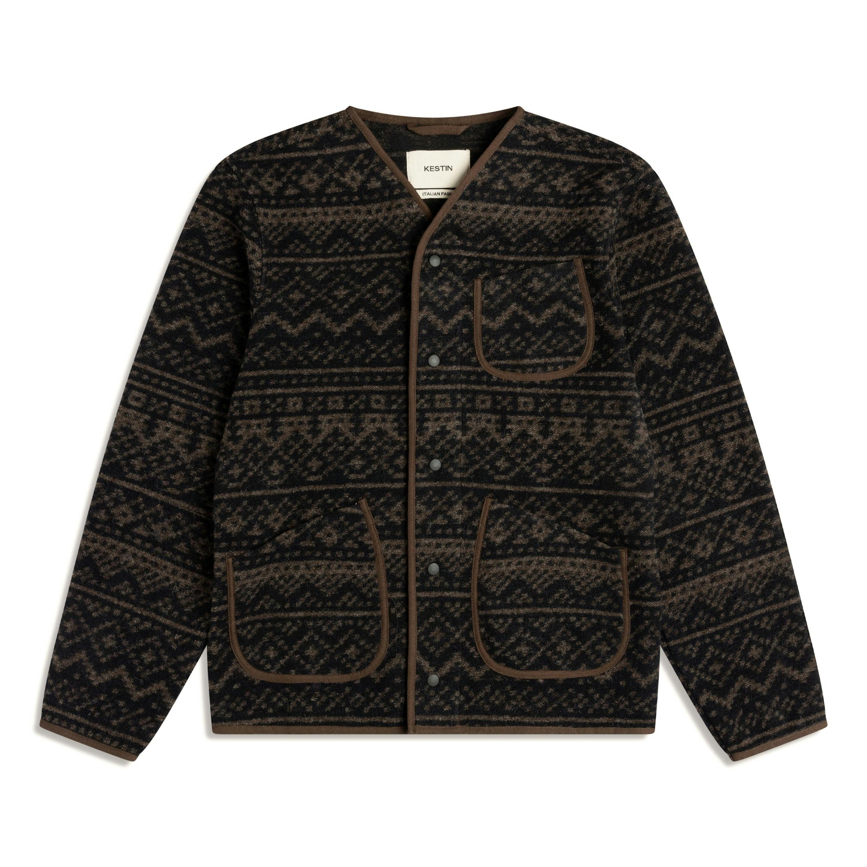 Neist Herringbone Wool Cardigan